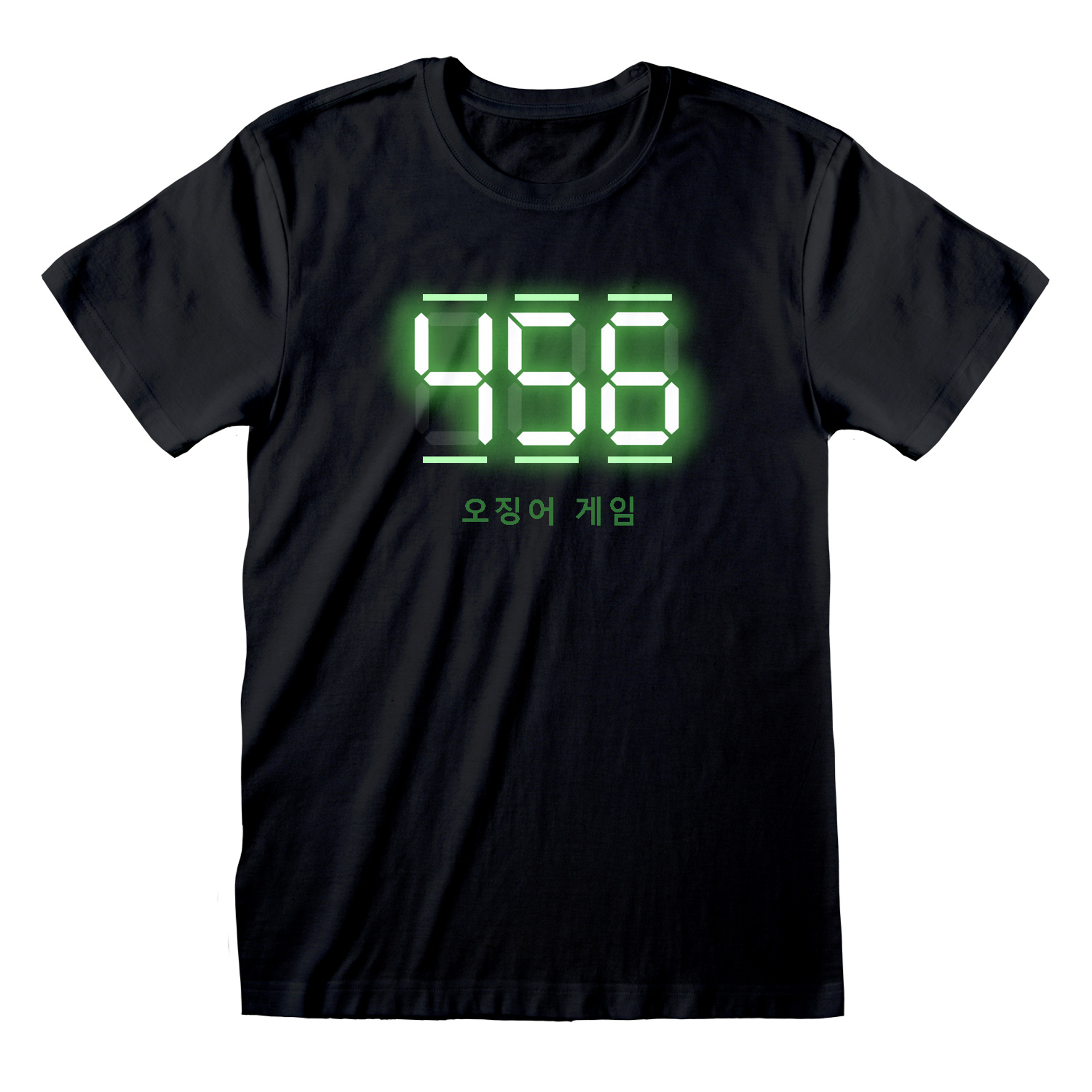 Squid Game - T-shirt unisexe Noir Texte numérique 456 - L