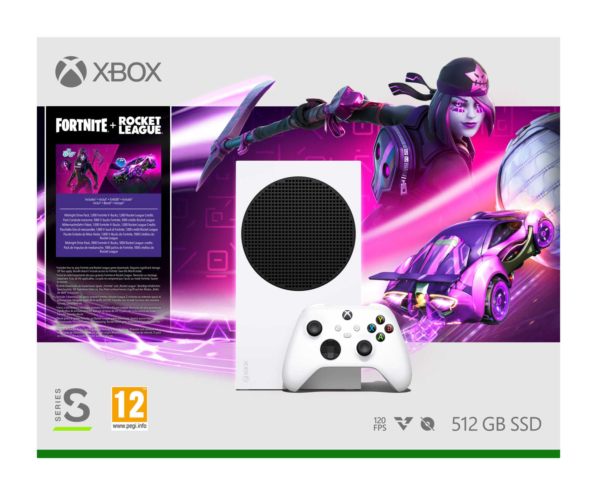 Xbox Series S White 512GB SSD + Rocket League & Fortnite - flash vidéo