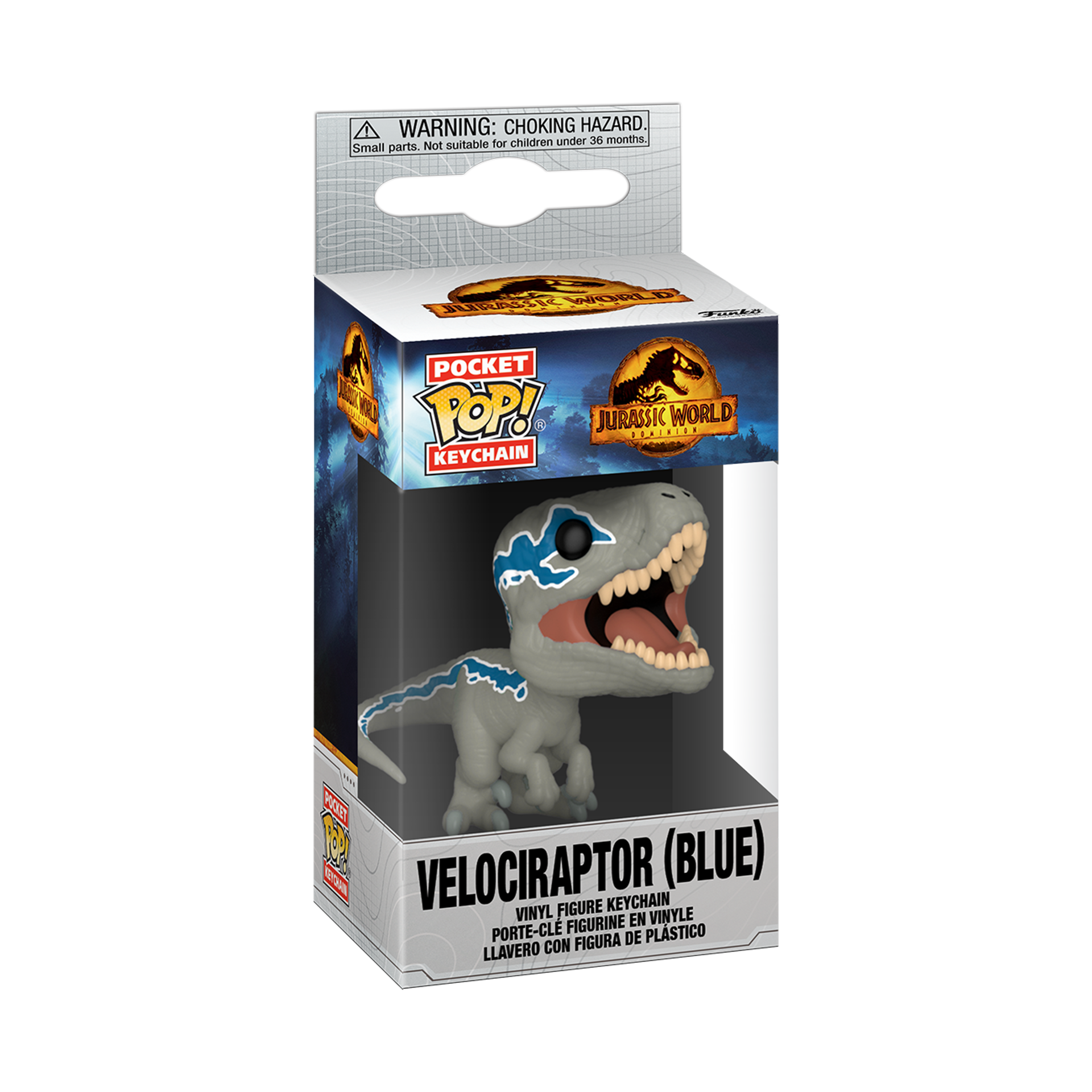 Funko Pocket Pop! Keychain: Jurassic World: Dominion - Velociraptor (Blue)