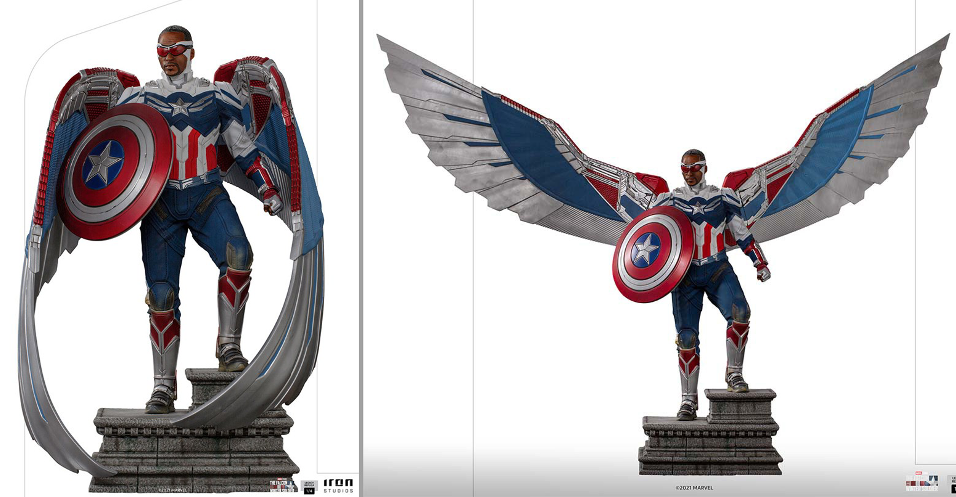 Captain America Sam Wilson - Legacy Replica 1/4 - Complete Wings - flash vidéo