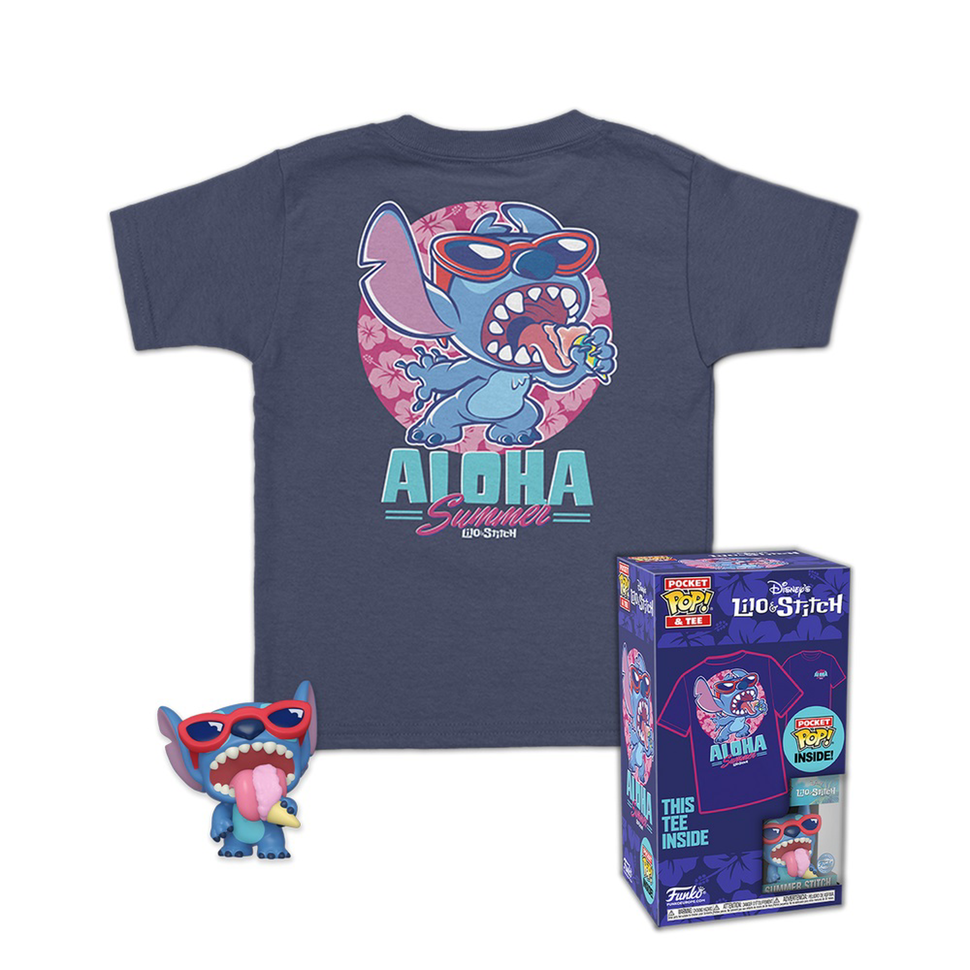 Funko Pocket Pop! & Tee: Disney - Summer Stitch - Kids M - flash vidéo