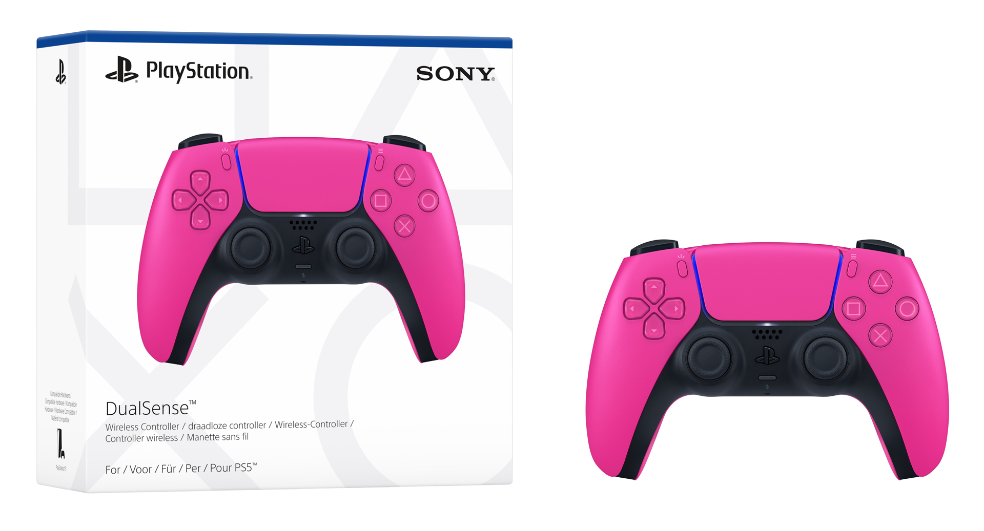 PS5 DualSense Wireless Controller Nova Pink - flash vidéo