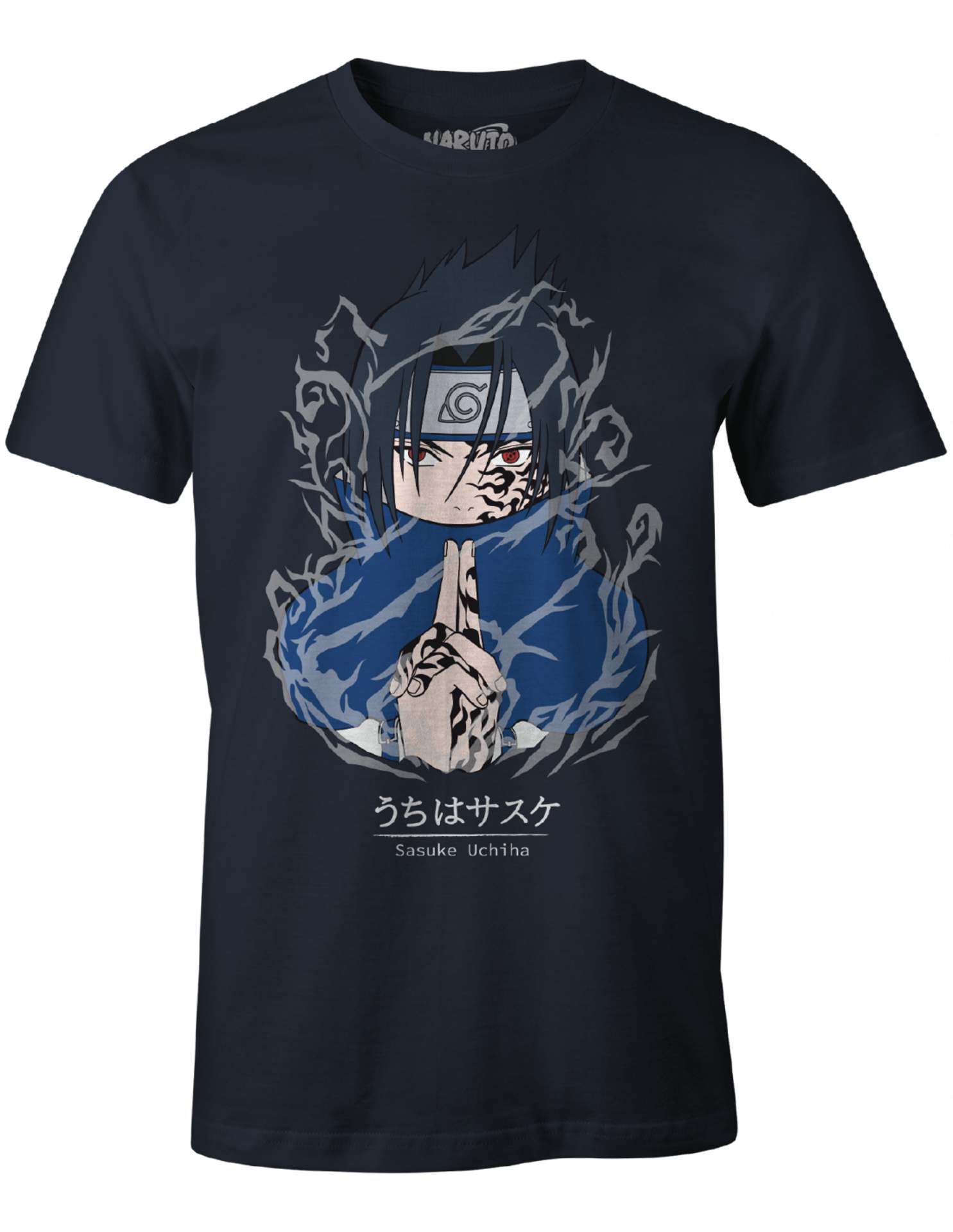 Naruto - T-shirt Noir Sasuke - S - flash vidéo