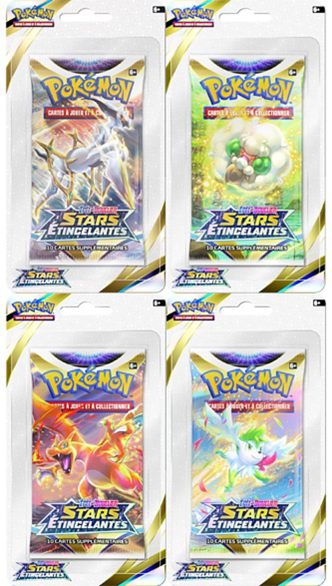 § Pokémon JCC - Epée et Bouclier - Pack de Booster Blister Stars Étincelantes (1 Booster aléatoire) - flash vidéo