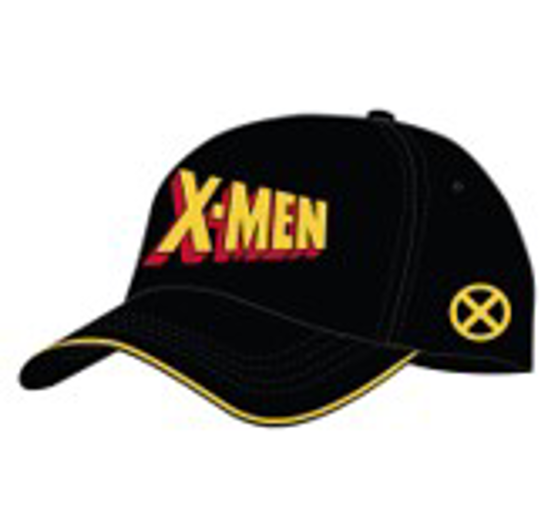 Marvel - Casquette de baseball Logo classique des X-Men noire et jaune - flash vidéo