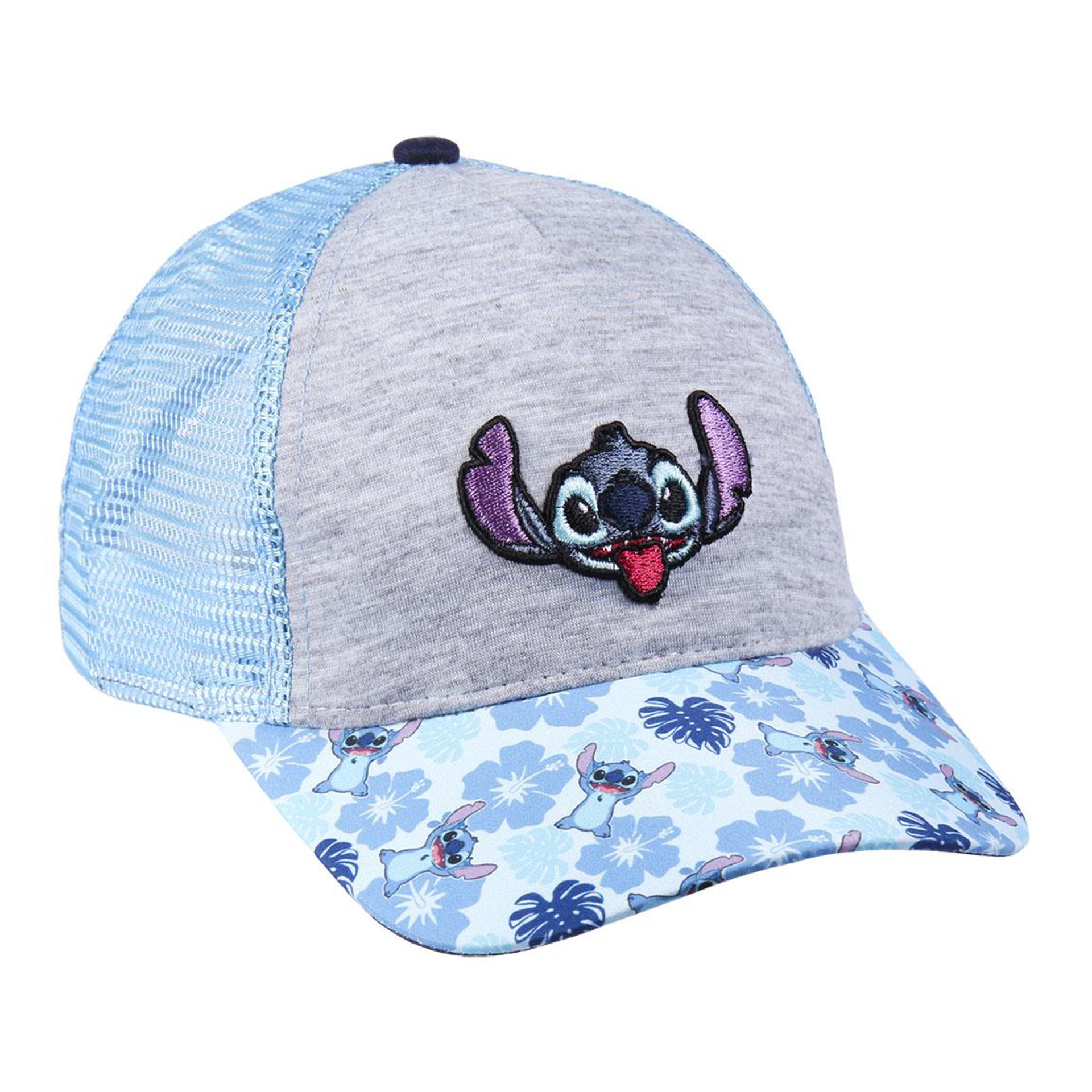Lilo & Stitch - Casquette de baseball à broderie Stitch bleue pour enfants - flash vidéo