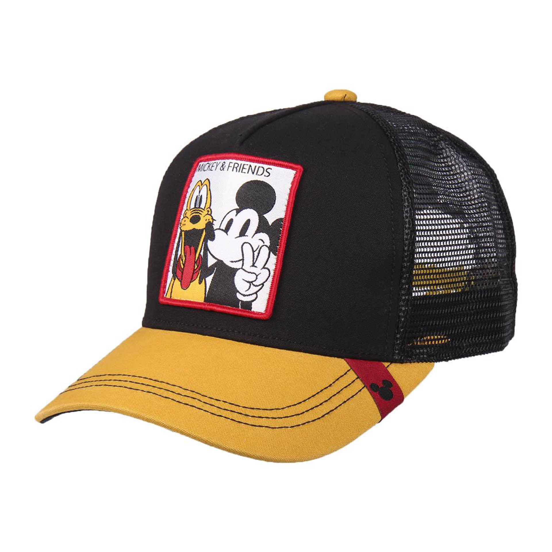 Disney - Casquette de baseball Mickey et Pluto noire et jaune - flash vidéo