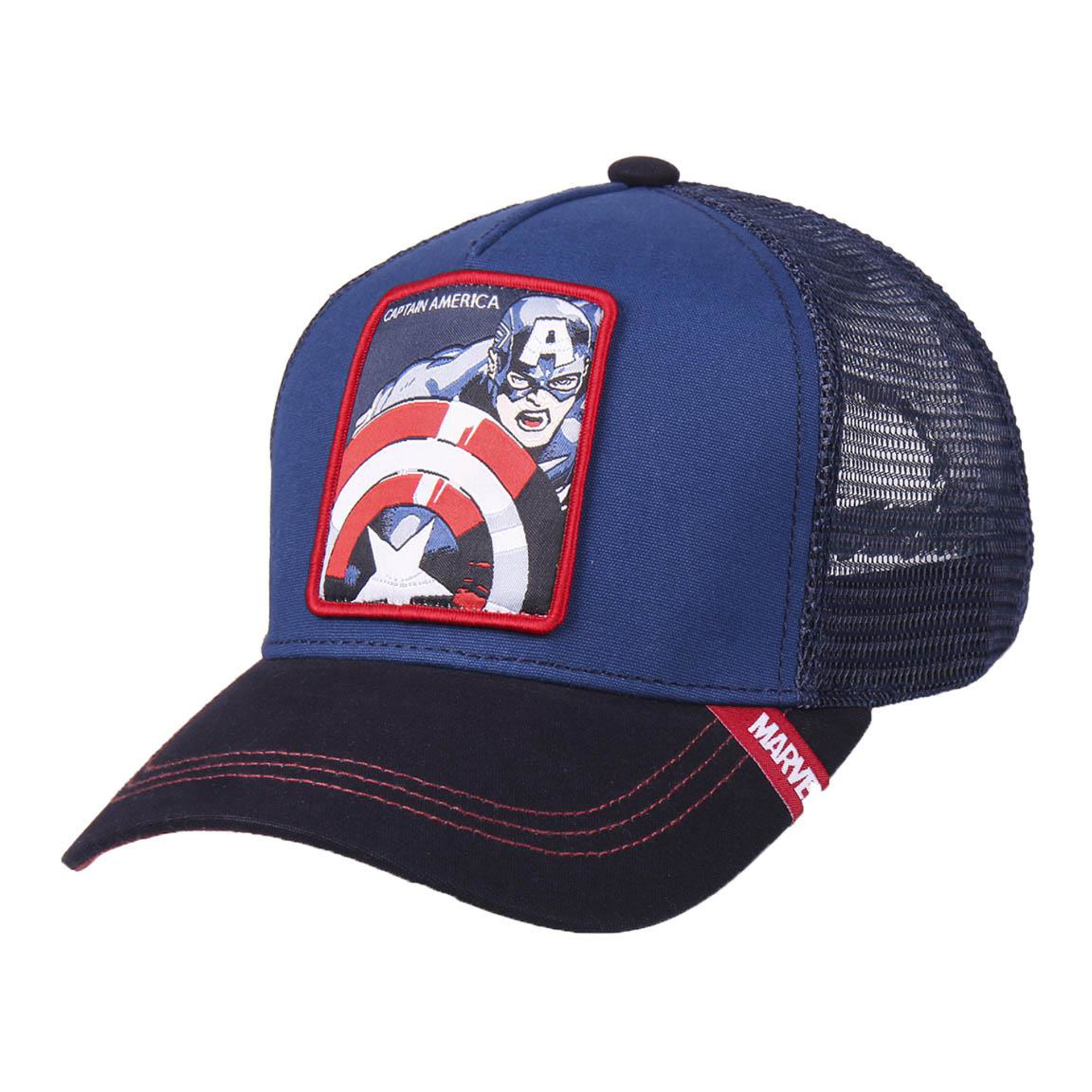 Marvel - Casquette de baseball Captain America bleue - flash vidéo