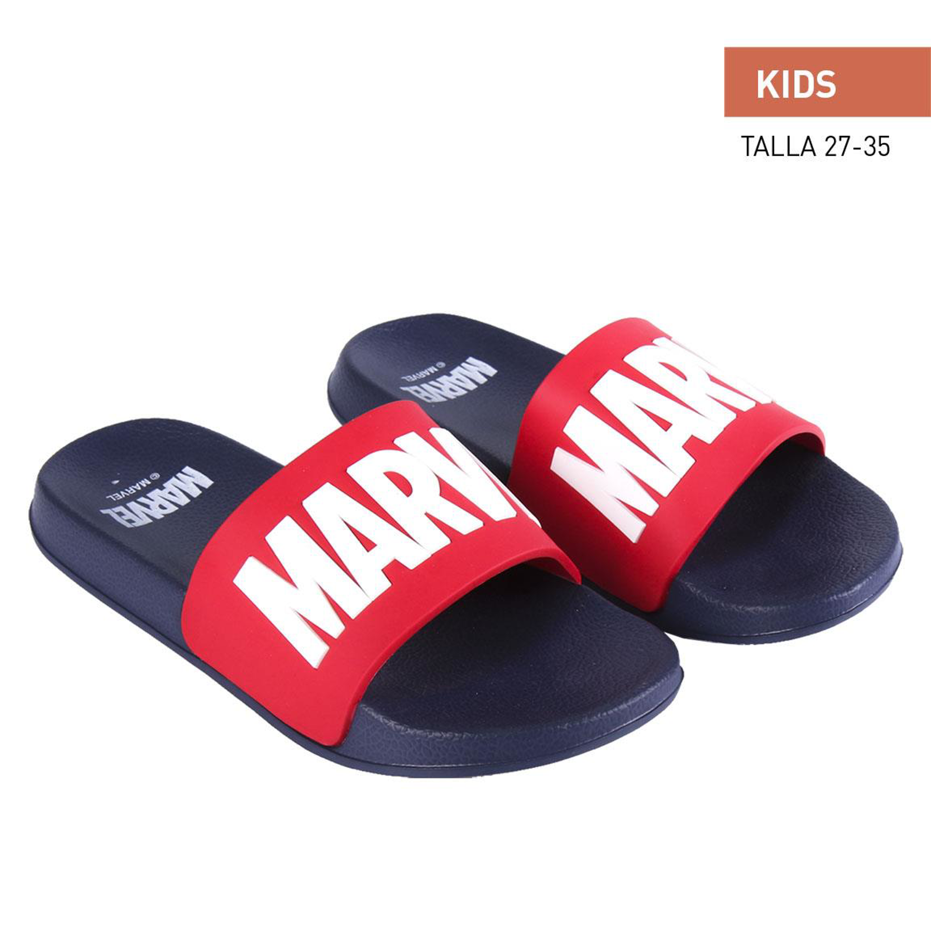 Marvel - Tongs Logo noires et rouges pour enfants - T033 - flash vidéo