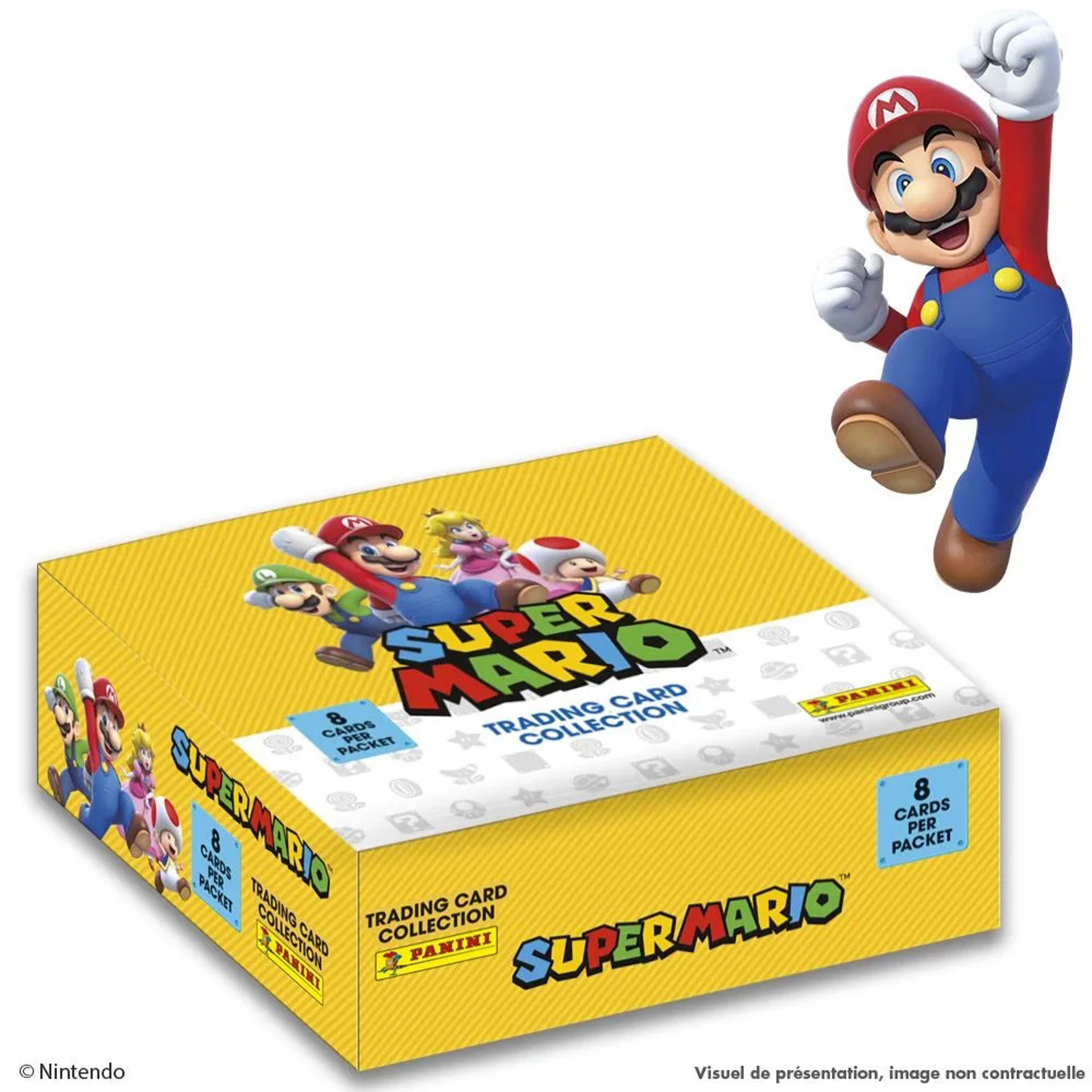 Panini - Pochette de 8 Stickers Super Mario Trading Card Collection (Boite de 18) - flash vidéo