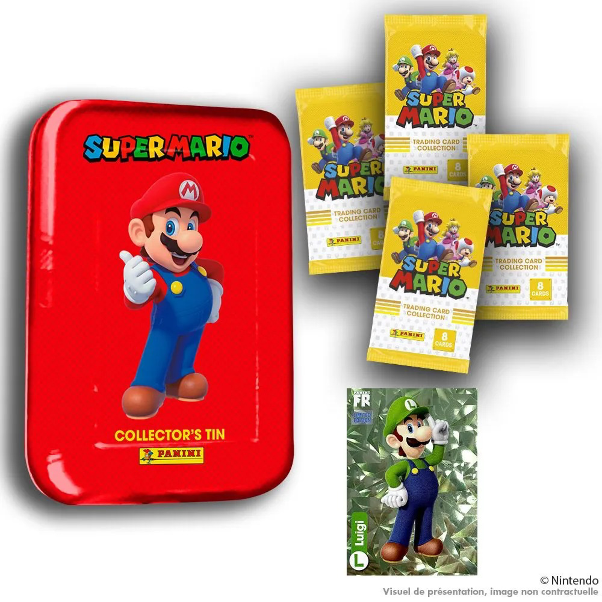 Panini - Boîte en métal Super Mario Trading Card Collection