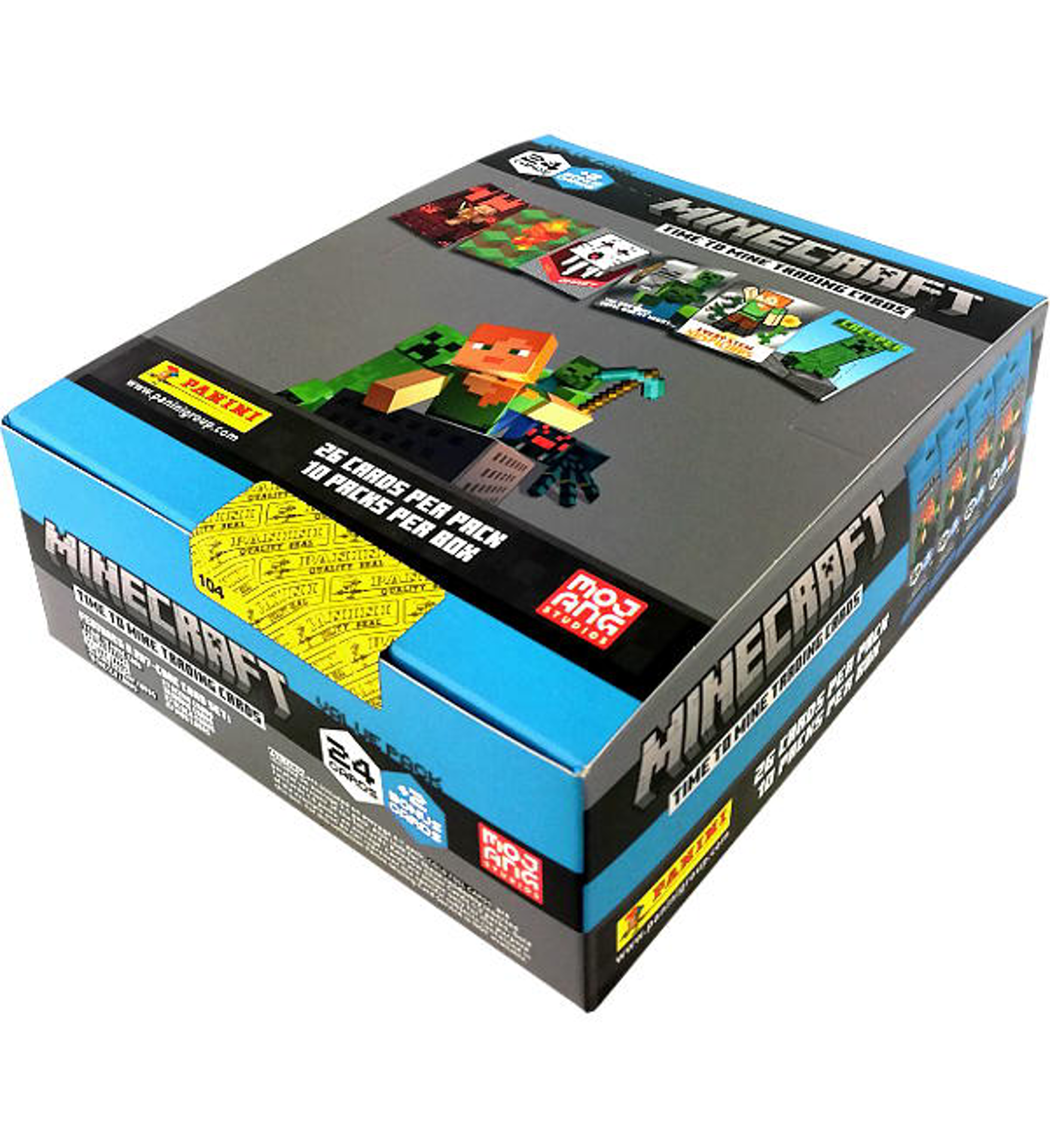 Panini - Fat Pack de 24 Stickers Minecraft: Time to Mine Trading Cards - flash vidéo