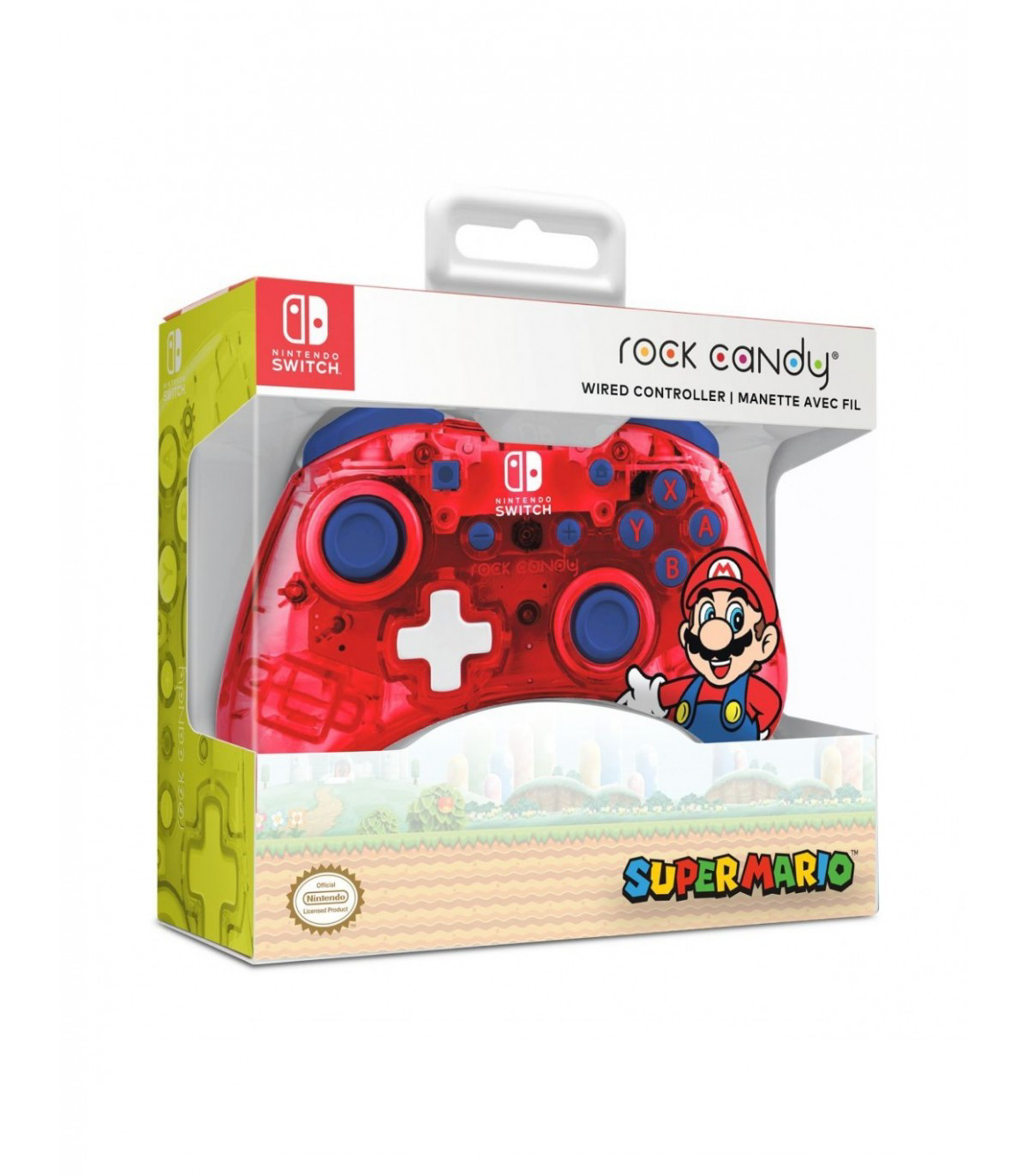 PDP - Manette filaire Rock Candy Mario Punch pour Nintendo Switch et Switch OLED