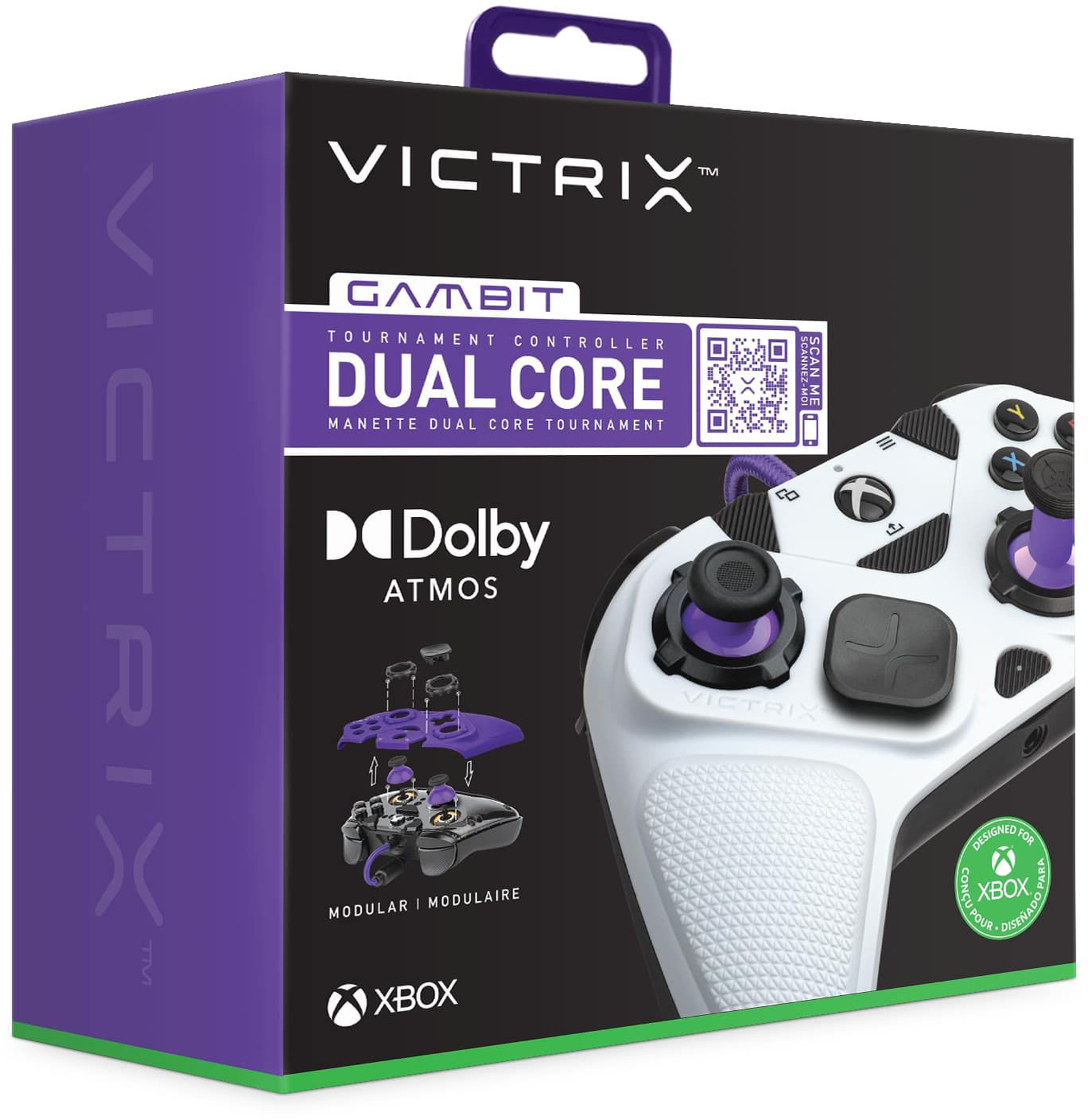 Victrix - Manette filaire Gambit Dual Core Tournament pour Xbox Series X|S, Xbox One et Windows 10 - flash vidéo