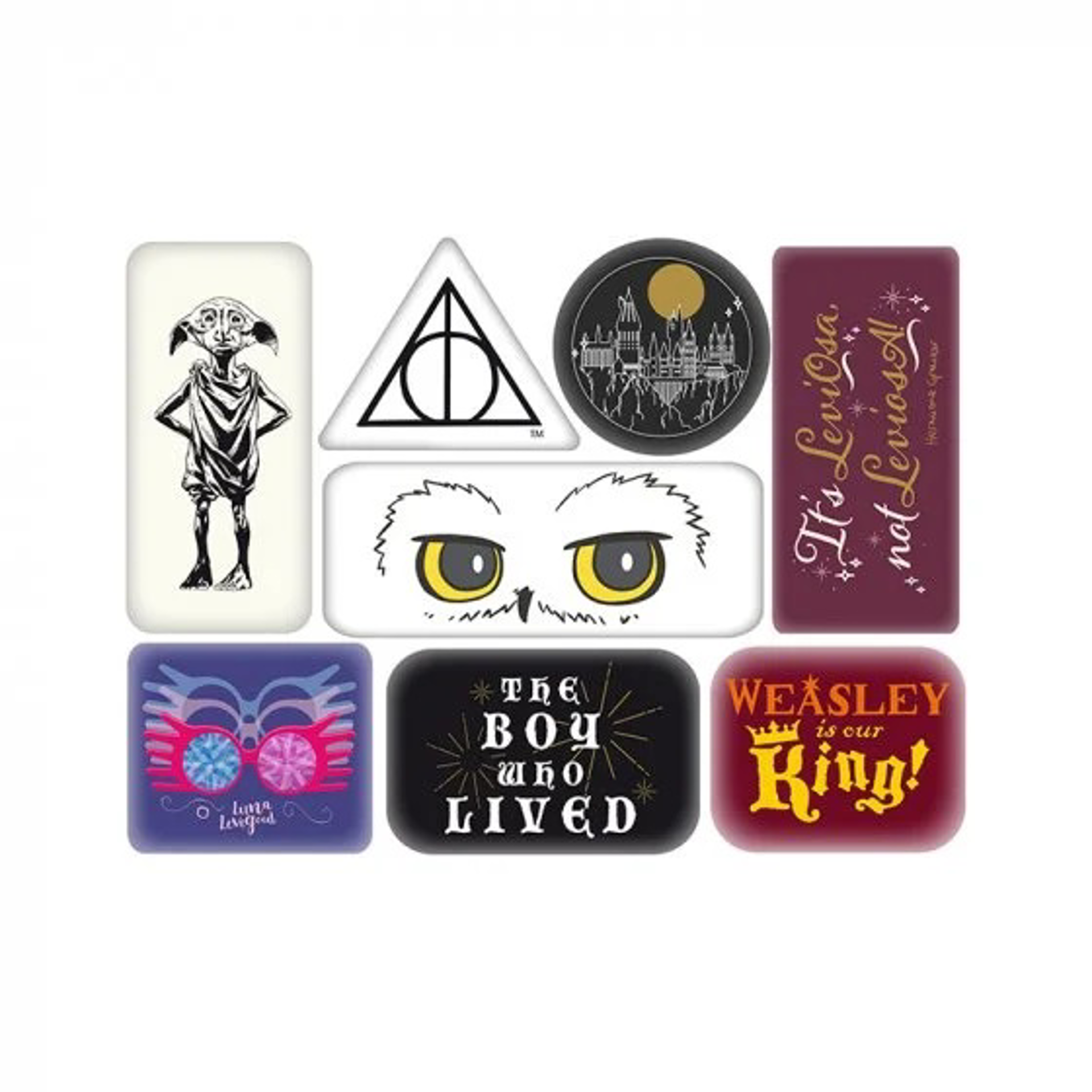 Harry Potter - Set de 8 aimants en époxy Personnages - flash vidéo