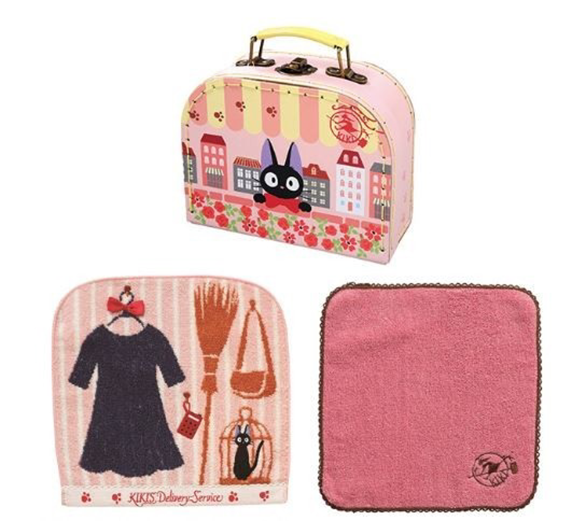 Ghibli - Kiki la petite sorcière - Valisette Cadeau Jiji Avec 2 Mini-Serviettes - flash vidéo