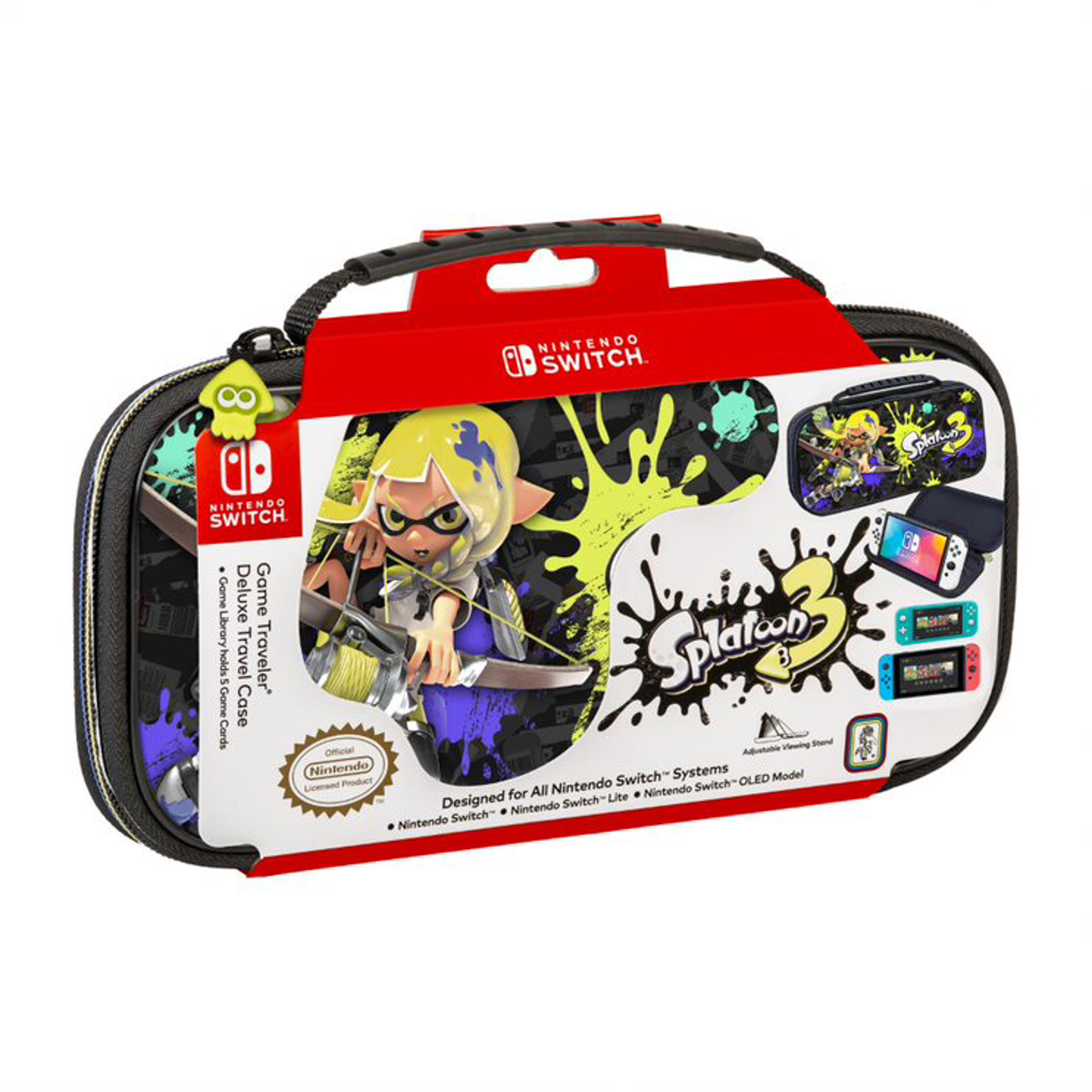 Official Nintendo Switch Case pour Nintendo Switch, Switch lite et Switch OLED - Splatoon 3 - flash vidéo