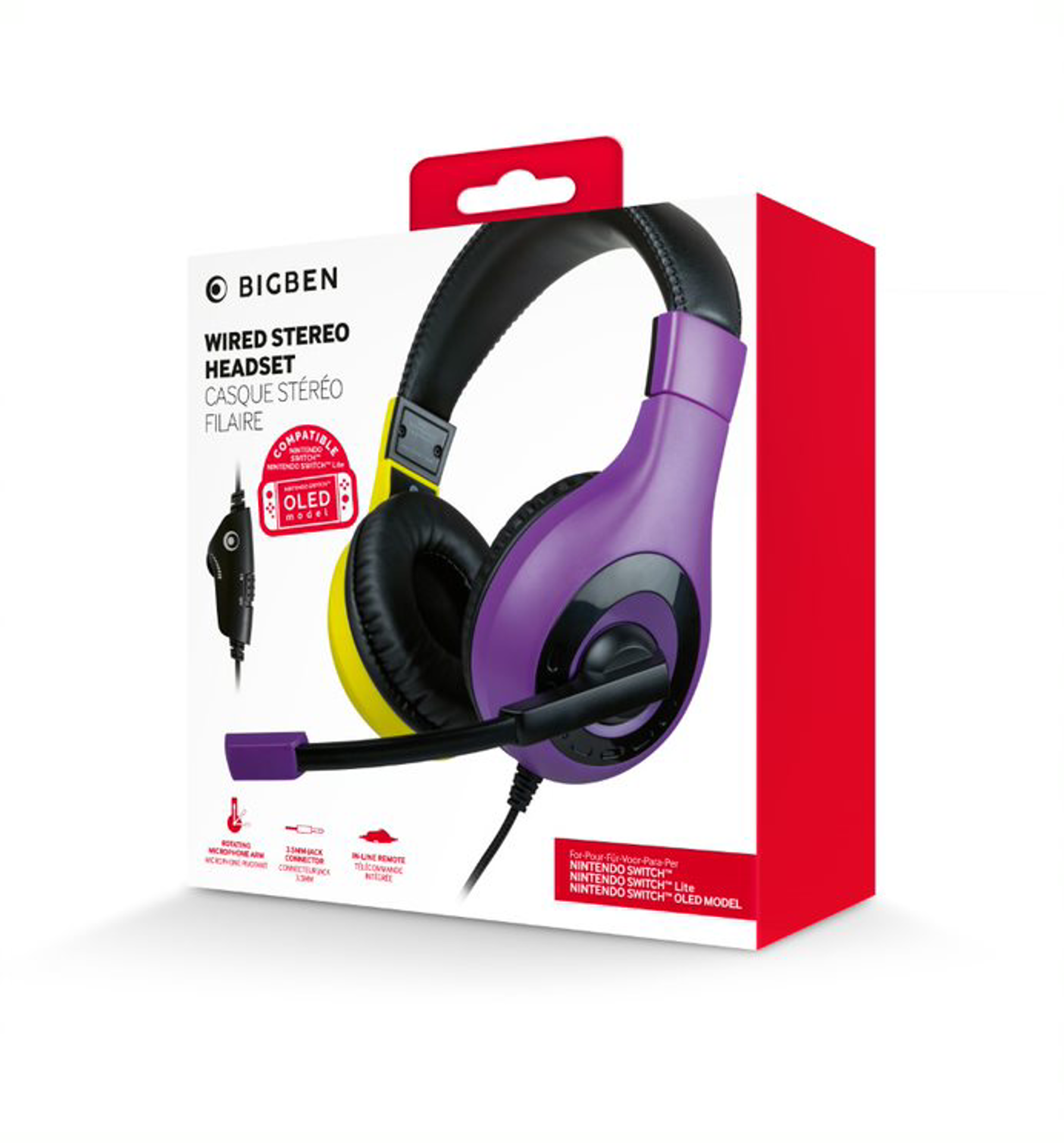 Switch Stereo Gaming Headset V1 - Violet et Jaune - flash vidéo