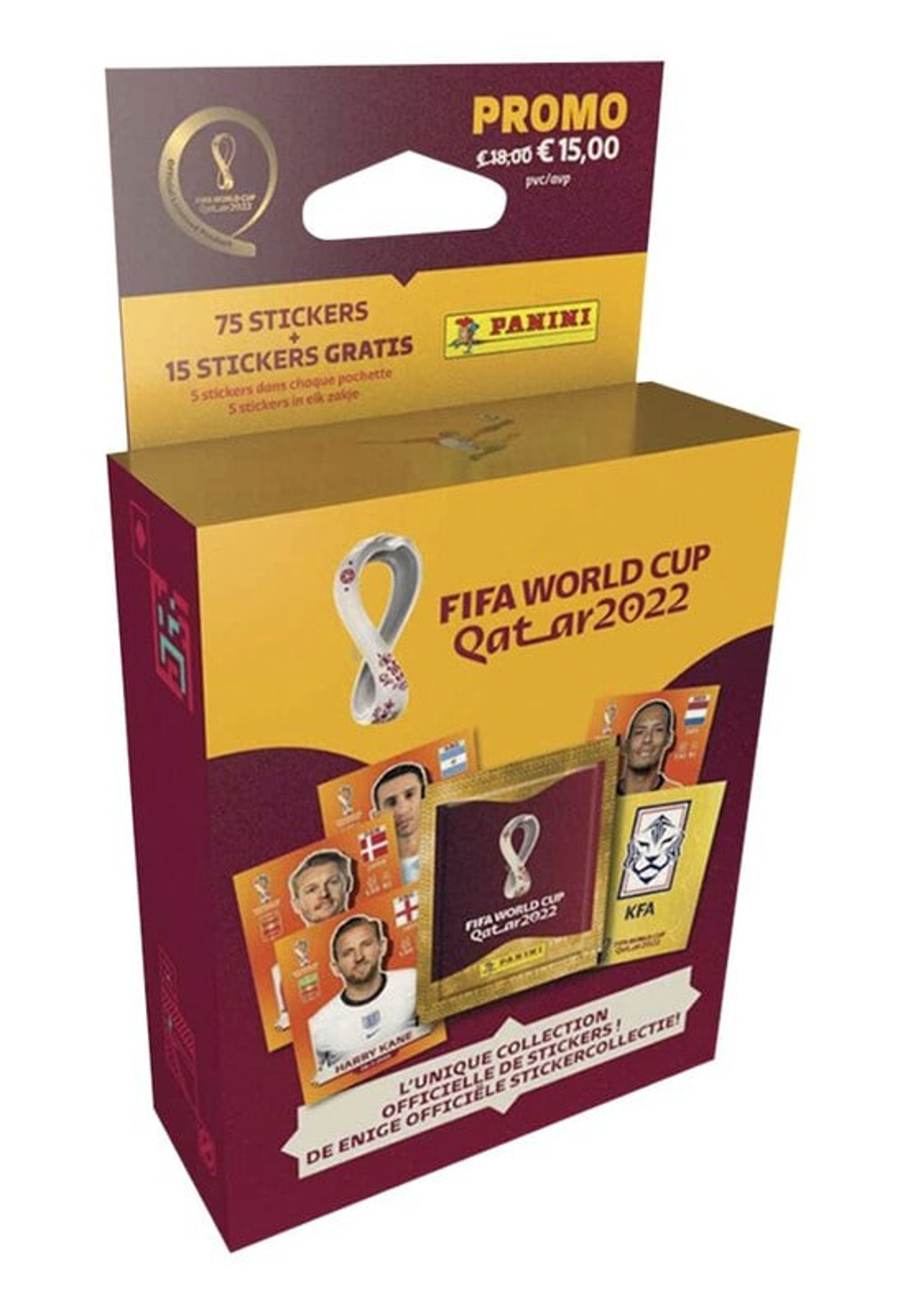 Panini - Blister 18 Pochettes FIFA World Cup Qatar 2022