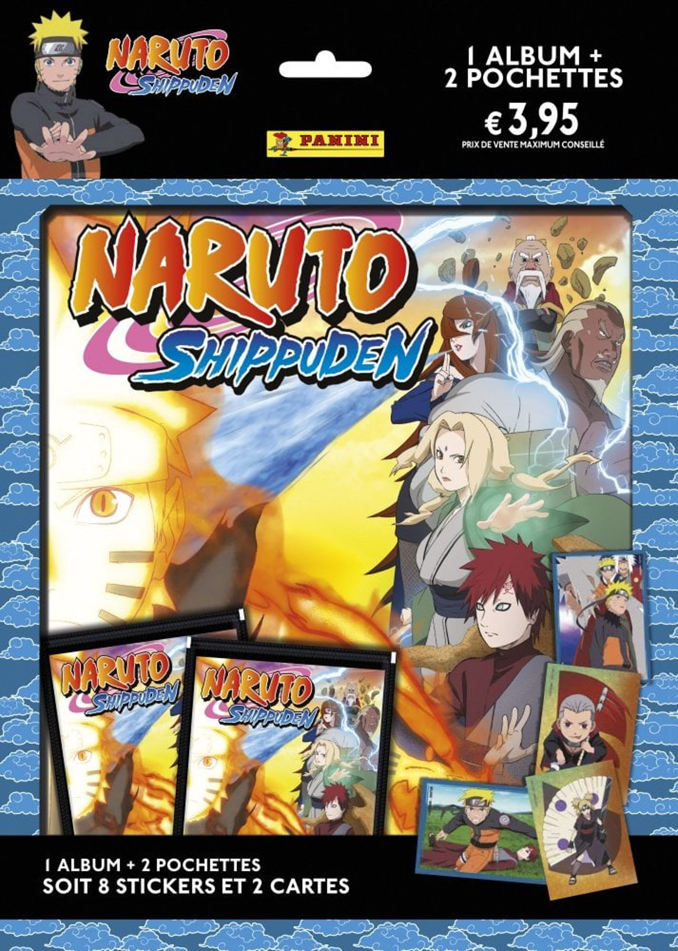Panini - Pack de démarrage Naruto Shippuden (1 Album + 2 Pochettes)