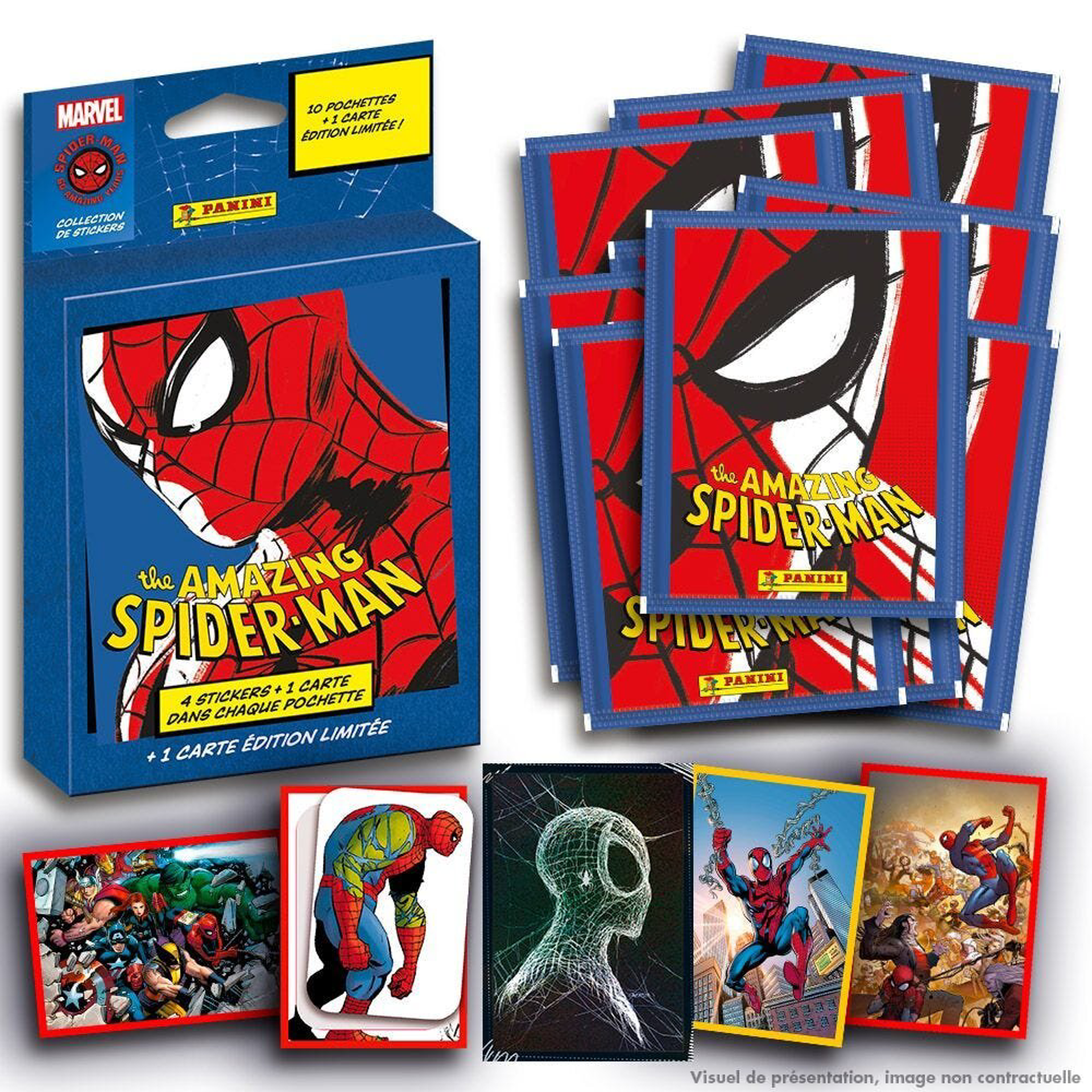 Panini - Blister 10 Pochettes Spider-man 60ème Anniversaire