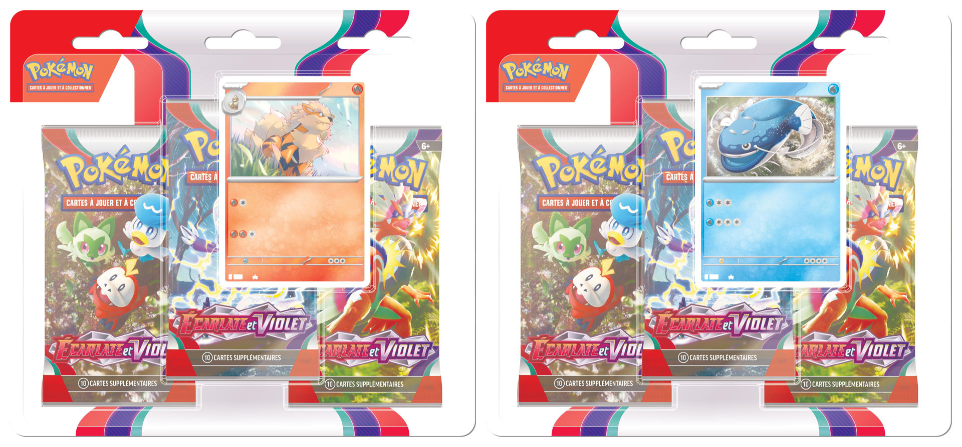Pokémon JCC - Écarlate et Violet - Pack Blister de 3 Boosters Arcanin & Oyacata (1 Pack aléatoire) EN