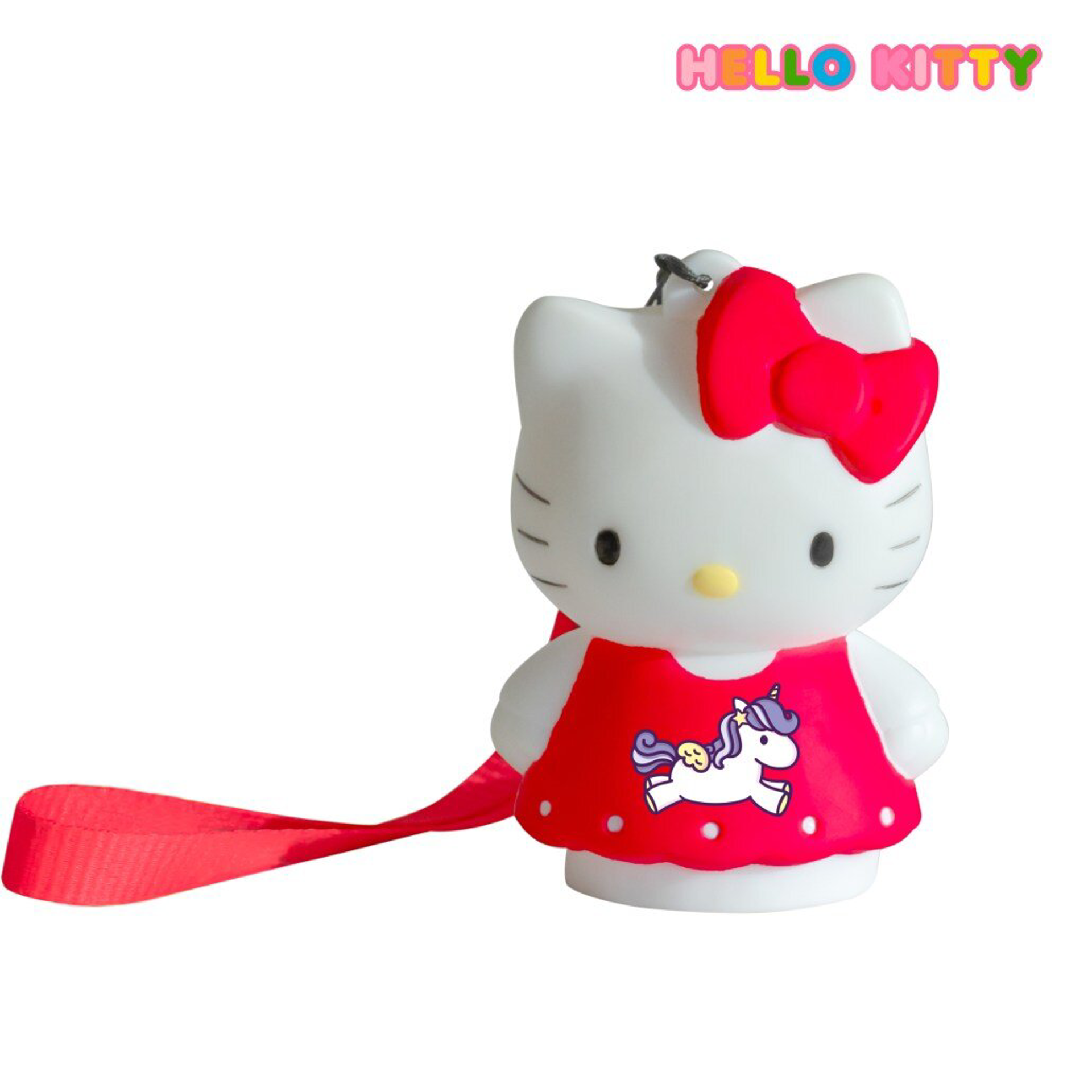 Hello Kitty - Figurine Lumineuse Hello Kitty Licorne avec Dragonne 8cm