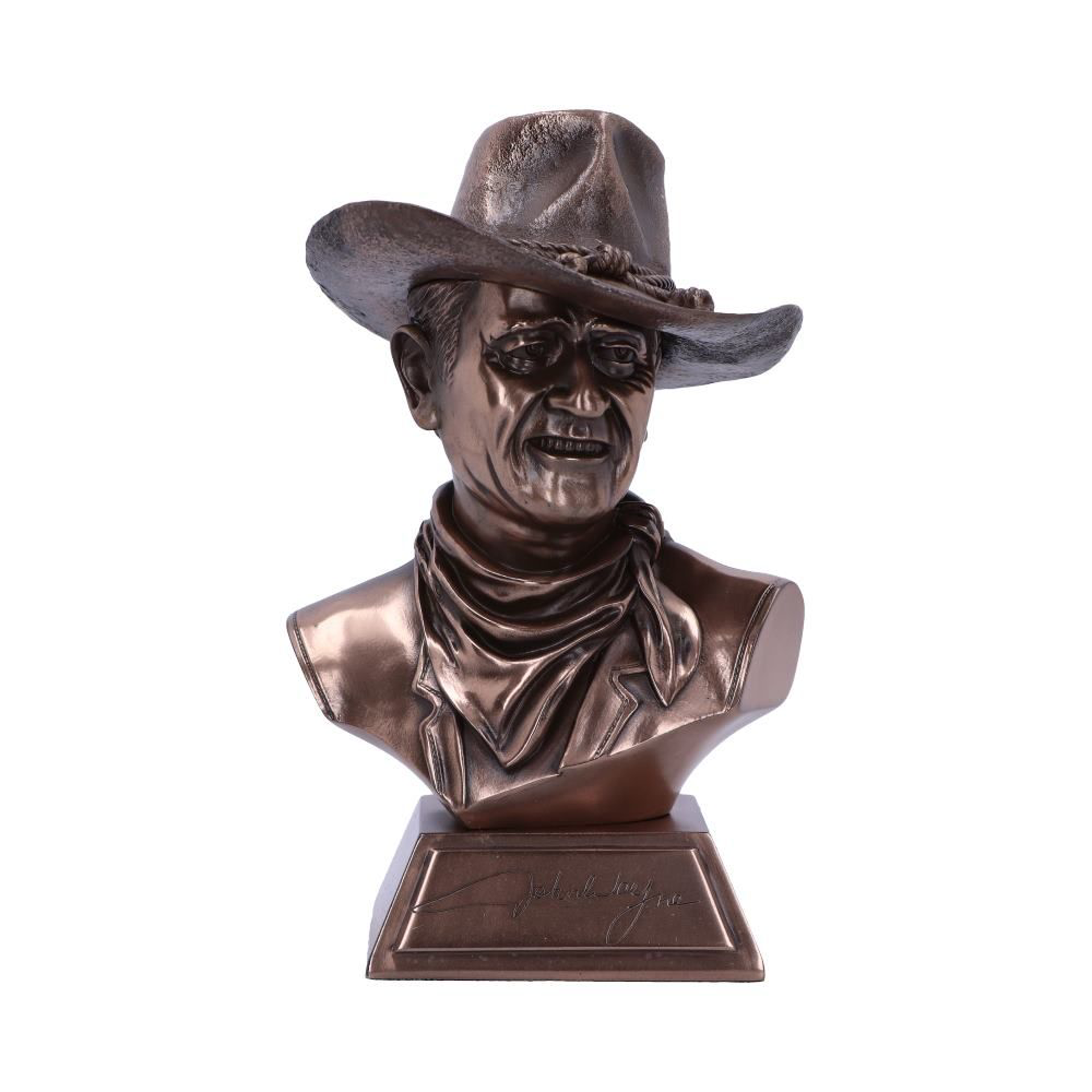 John Wayne - Buste John Wayne (Finition en bronze) 18cm - flash vidéo