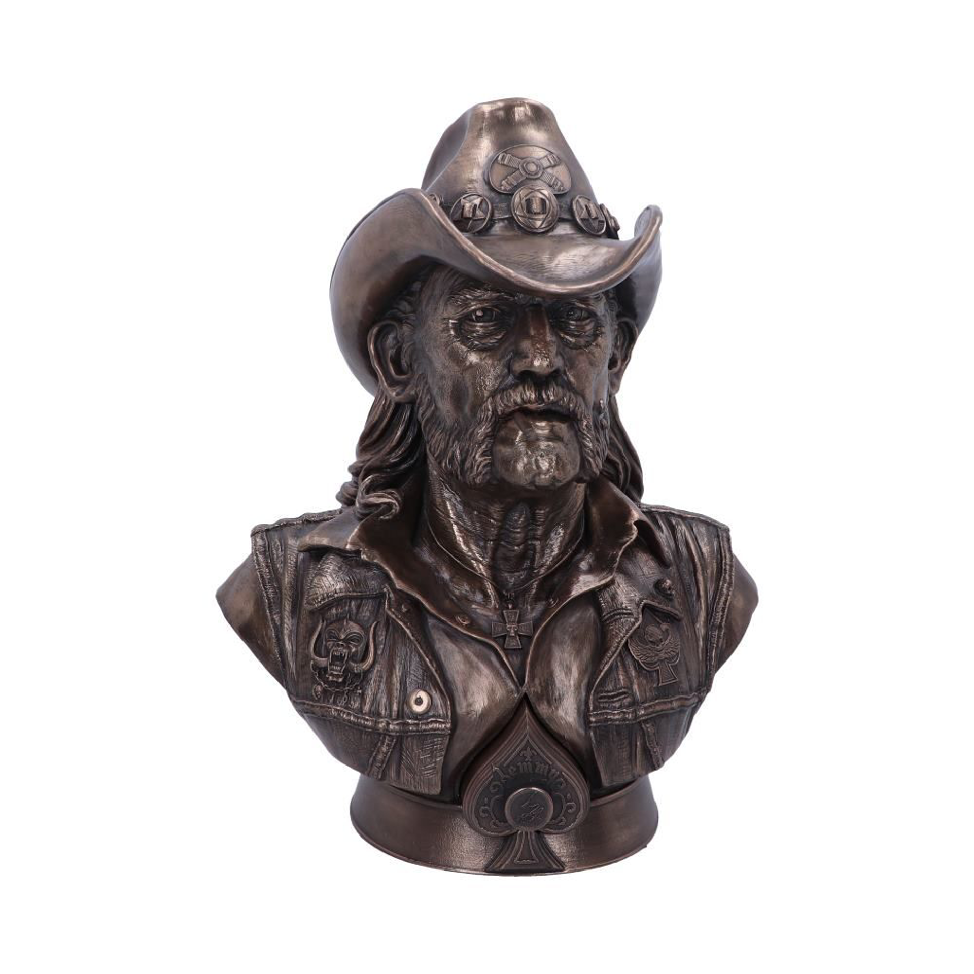 Motorhead - Buste Lemmy (Finition en bronze) 35cm - flash vidéo