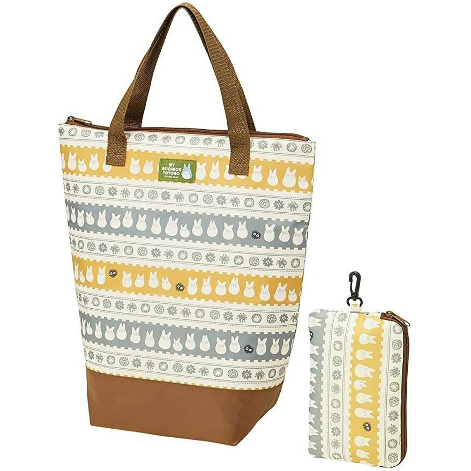 Ghibli - Mon voisin Totoro - Sac fourre-tout réfrigéré Silhouettes de Totoro avec petite pochette - flash vidéo