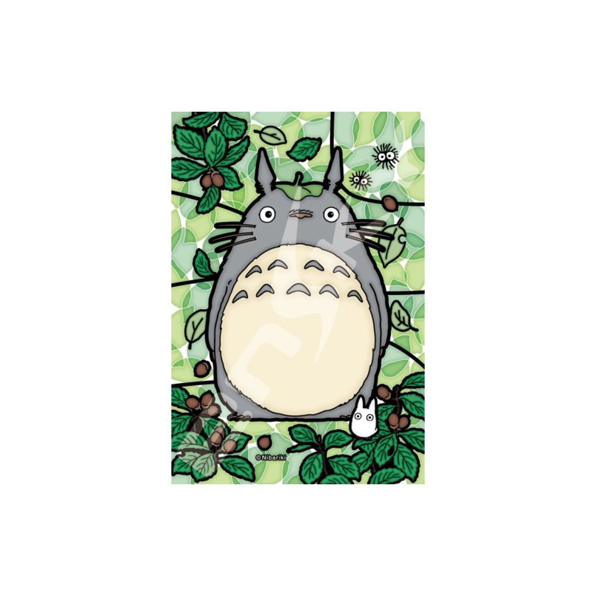 Ghibli - Mon voisin Totoro - Puzzle effet vitrail Totoro Gris 126pcs