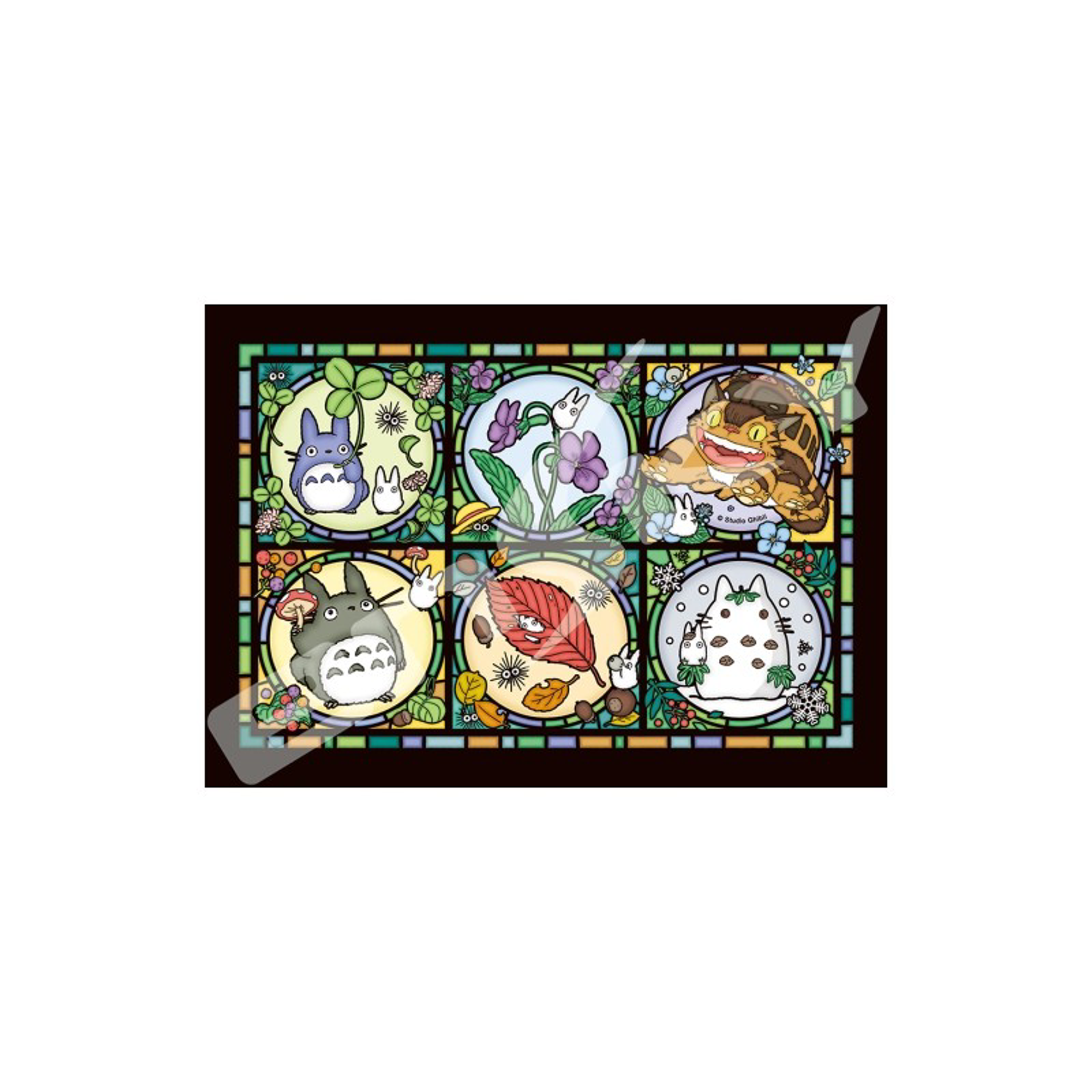 Ghibli - Mon voisin Totoro - Puzzle effet vitrail Les saisons de Totoro 208pcs - flash vidéo