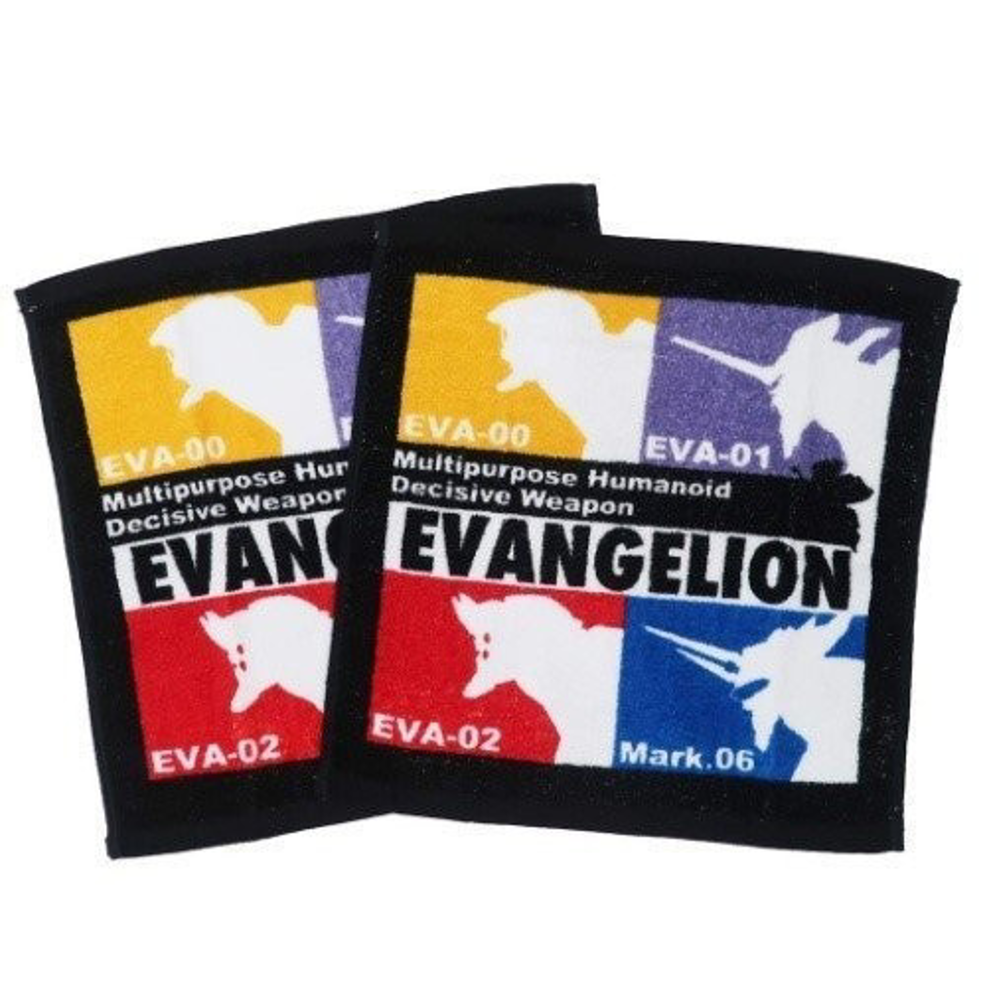 Evangelion - Ensemble de 2 serviettes Équipe Eva 34x35cm