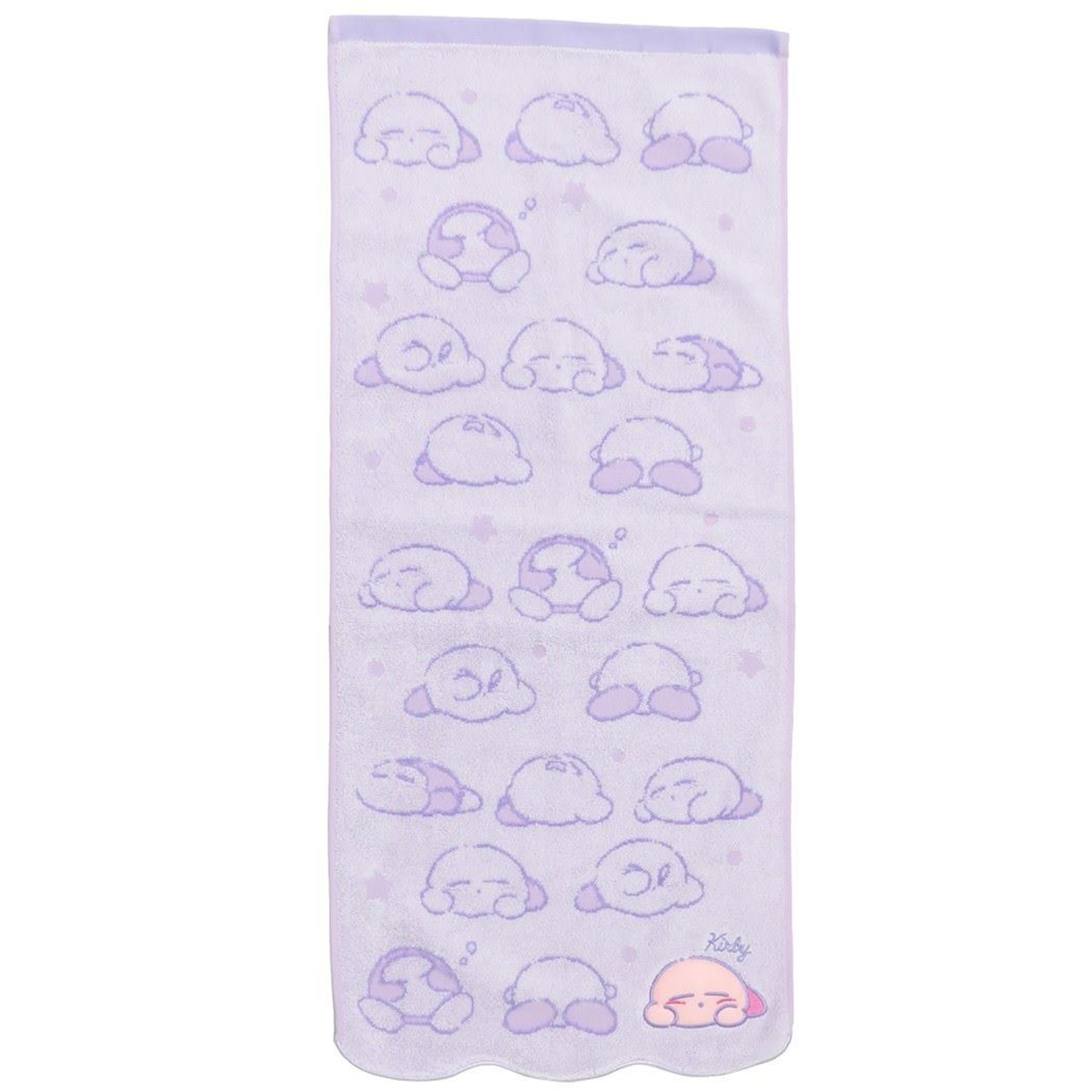 Nintendo - Kirby - Serviette brodée Kirby qui dort 34x80cm - flash vidéo