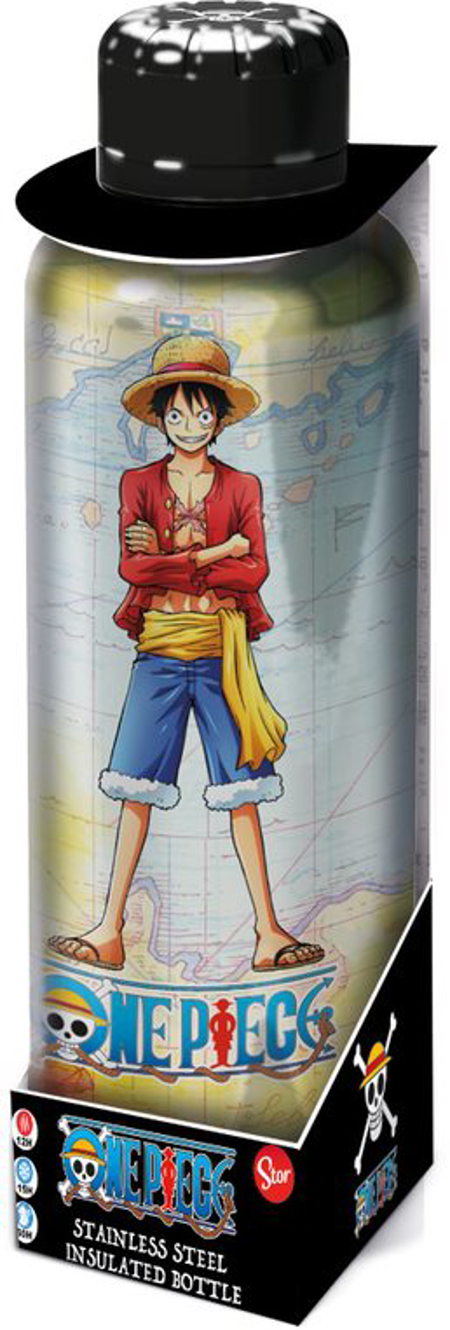 Stor Young Adult - One Piece - Bouteille Isotherme en Acier Inoxydable - Monkey D. Luffy - 515 ML
