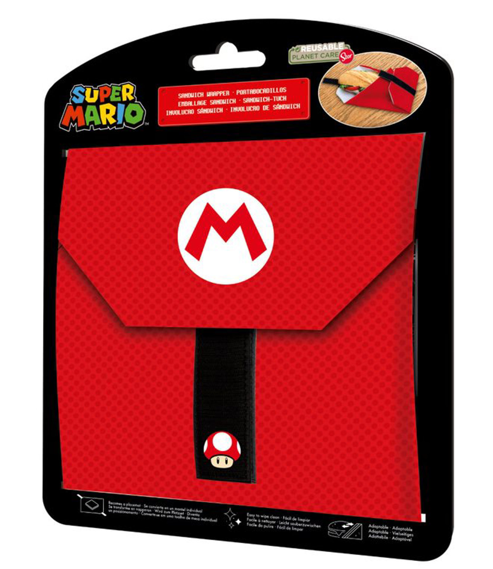 Stor Young Adult - Nintendo - Emballage pour Sandwich Réutilisable - Super Mario Bros