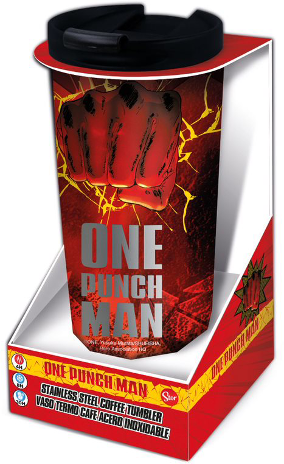 Stor Young Adult - One Punch Man - Mug de voyage isotherme inoxidable en métal - 425 ML