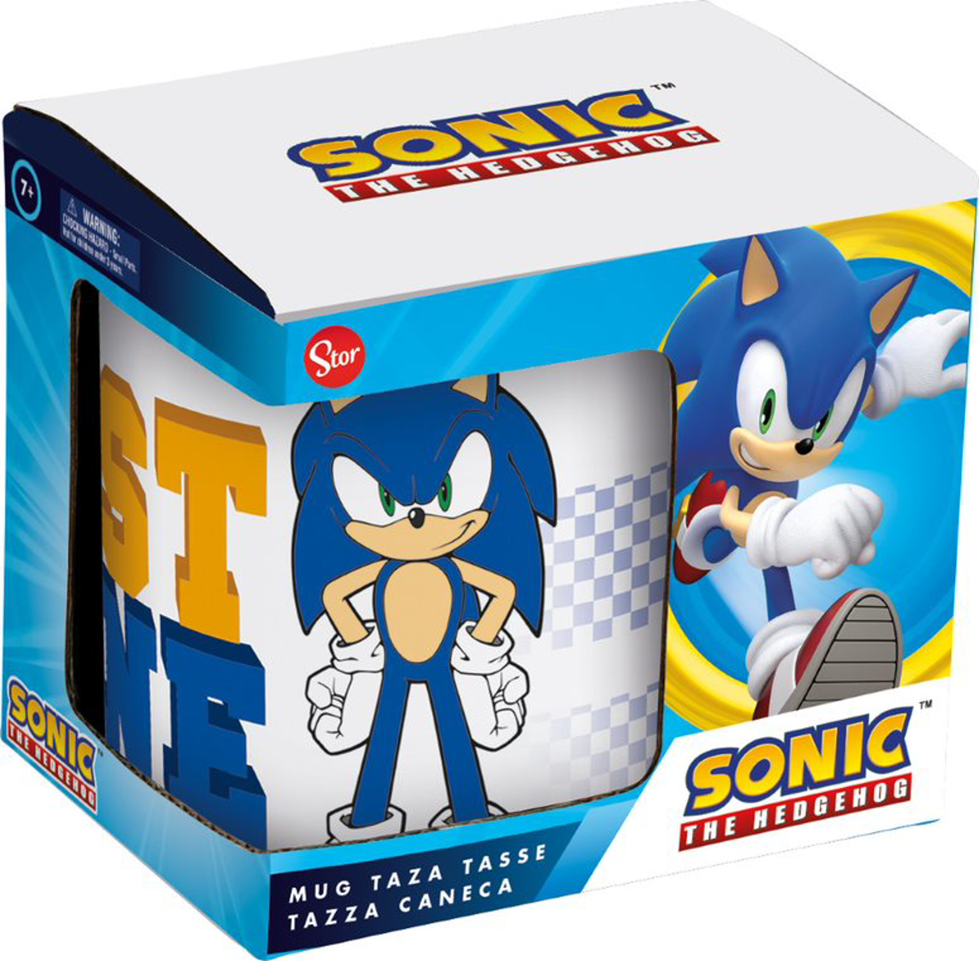 Stor Young Adult - Sega - Mug Céramique en Boîte Cadeau - Sonic "In The Fast Lane" - 325 ML - flash vidéo