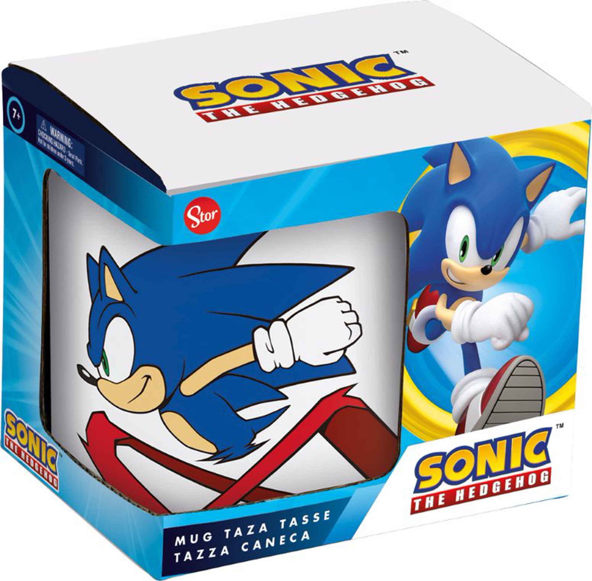 Stor Young Adult - Sega - Mug Céramique en Boîte cadeau Sonic "Rolling" - 325 ML - flash vidéo