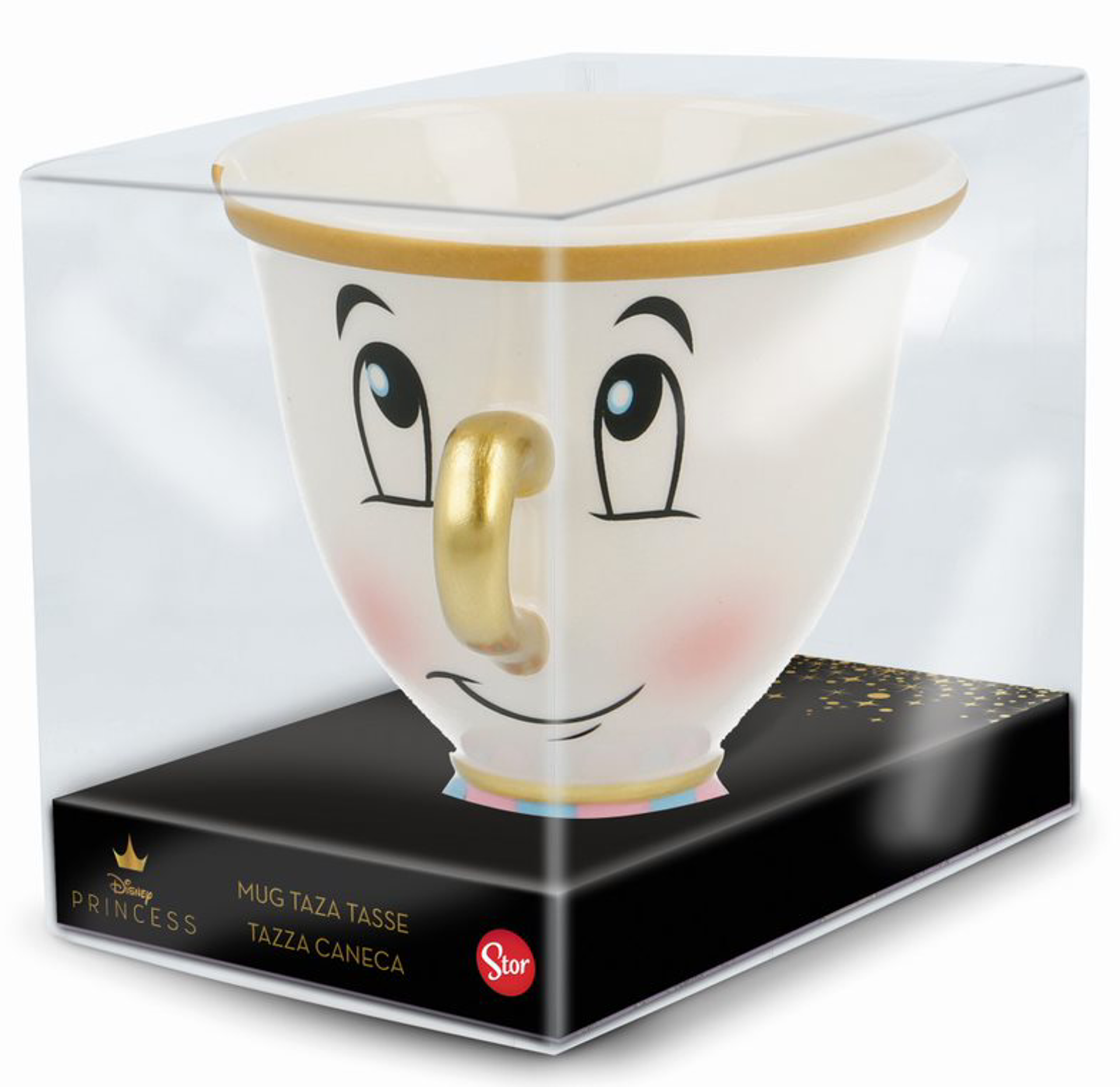 Stor Young Adult - Disney : La Belle et la Bête - Mug 3D en Dolomite en Boîte Cadeau - Chip - 190 ML