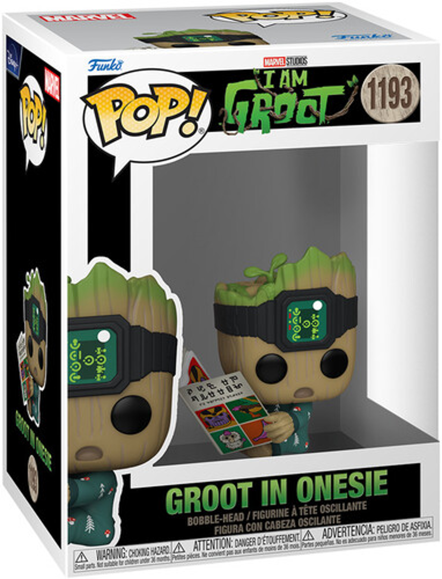 Funko Pop! Marvel: I Am Groot - Groot in Onesie With Book