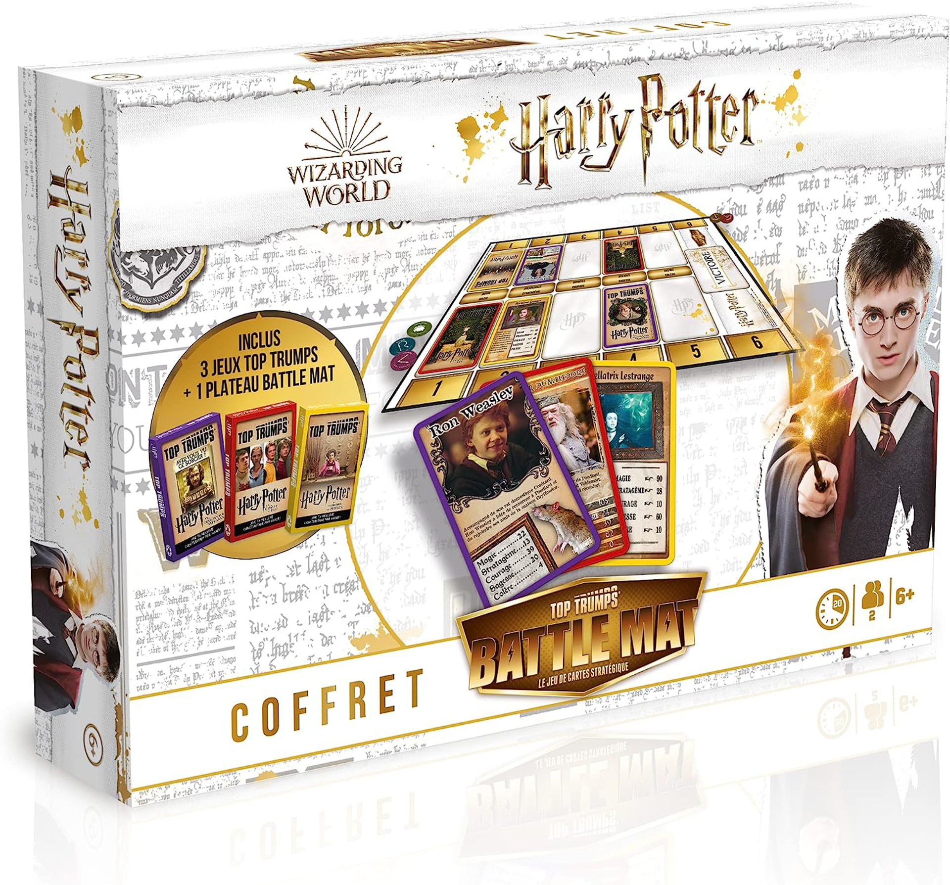Top Trumps - Coffret 3 en 1 - Battle Mat Harry Potter - flash vidéo