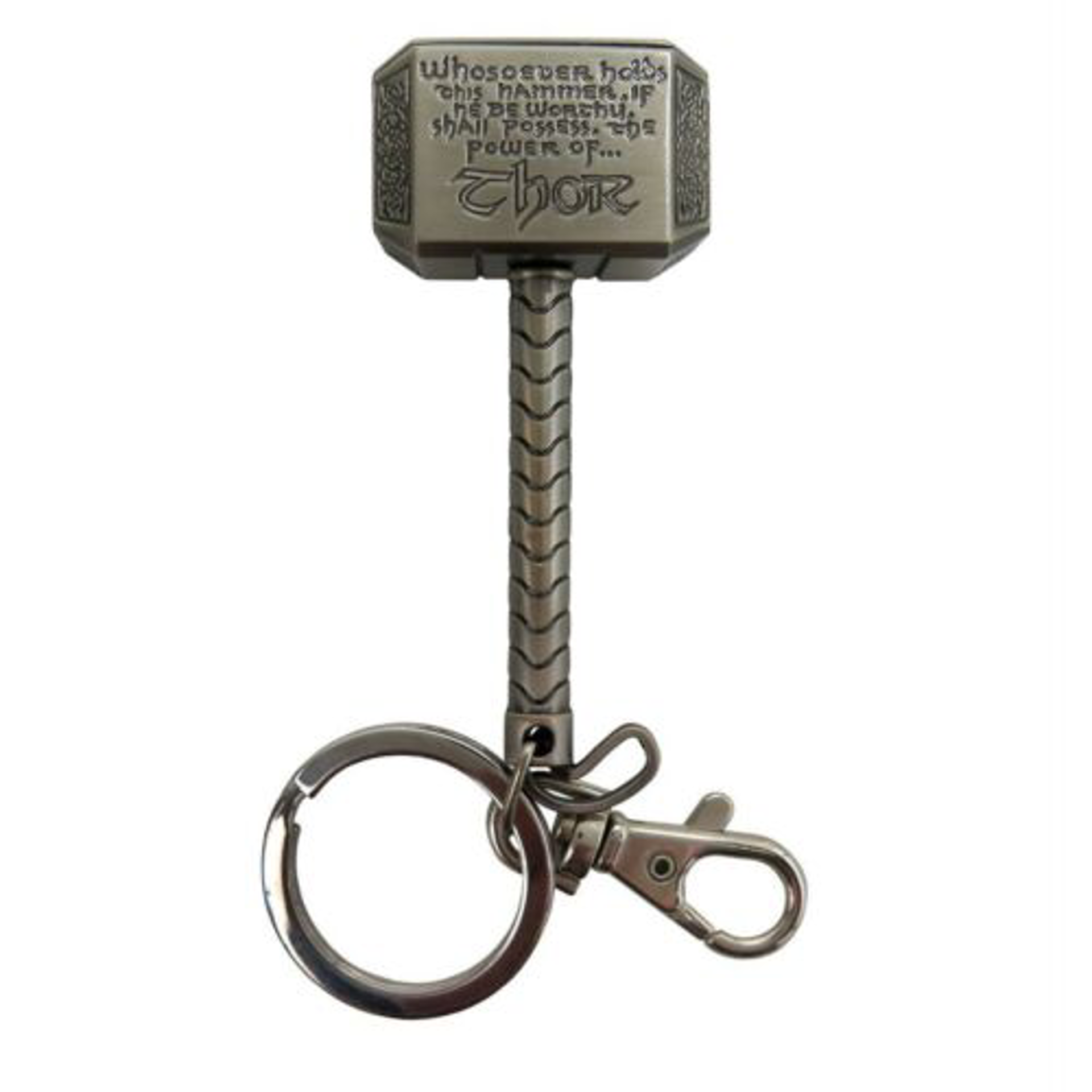 Marvel - Thor - Porte-clés en métal Mjolnir - flash vidéo