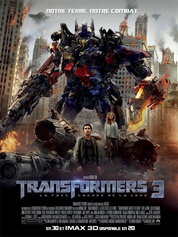 Transformers 3 dark of the moon [Blu-ray à la location] - flash vidéo