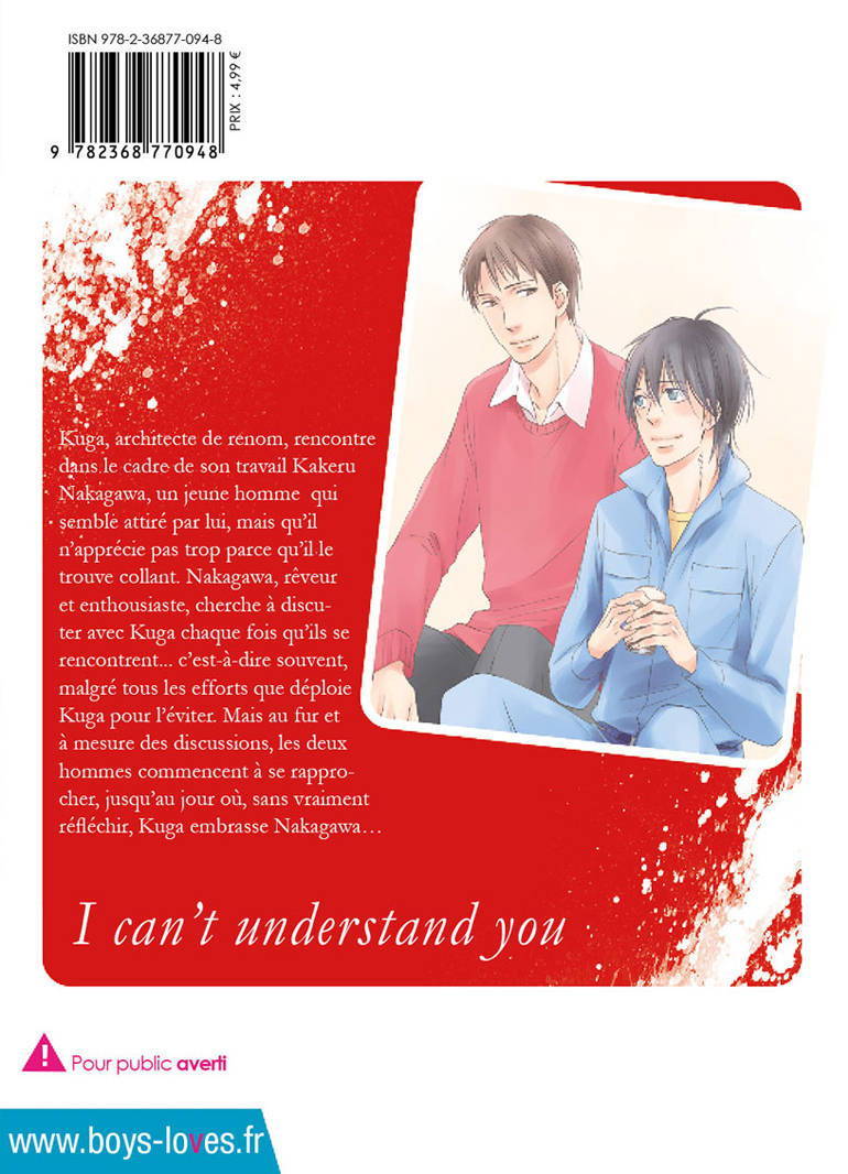 I can't understand you - Livre (Manga) - Yaoi