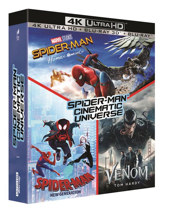 Spider-Man Cinematic Universe : Spider-Man Homecoming + Spider-Man New Generation + Venom [4K Ultra HD]