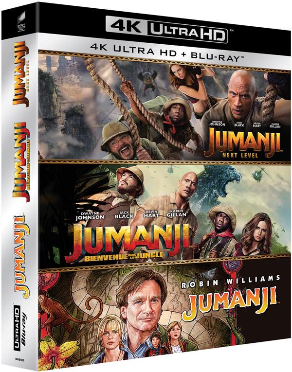 Jumanji + Jumanji : Bienvenue dans la jungle + Jumanji : Next Level [4K Ultra HD]