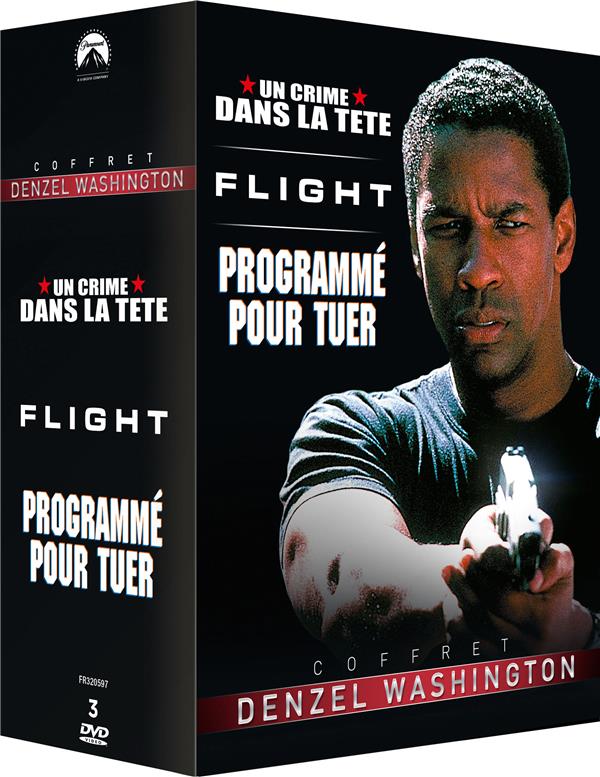 Coffret Denzel Washington : Flight Un Crime Dans La Tête Programmé Pour Tuer [DVD] - flash vidéo