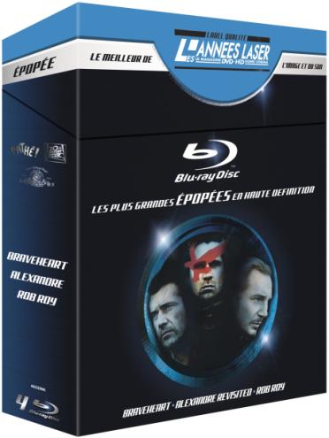Les Plus grandes Epopées en haute définition - Coffret 4 Blu-ray [Blu-ray] - flash vidéo