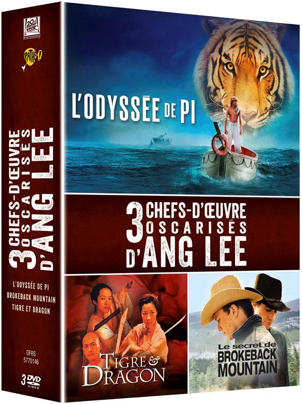Coffret Ang Lee 3 Films : L'odyssée De Pi Tigre Et Dragon Le Secret De Brokeback Mountain [DVD] - flash vidéo